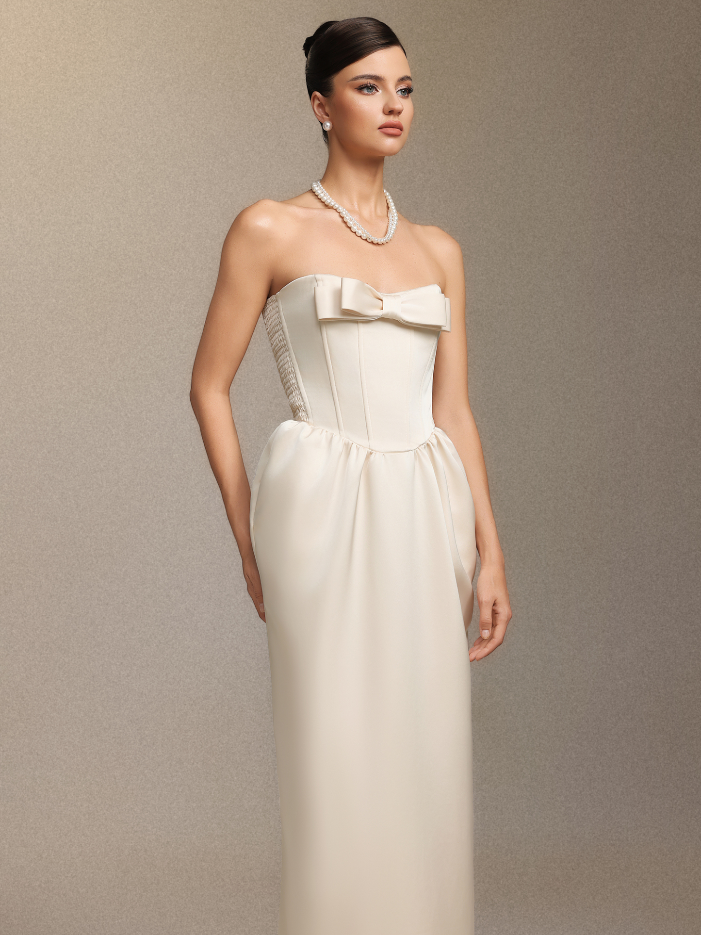 Fahrenheit Sleeveless Bow Maxi Dress