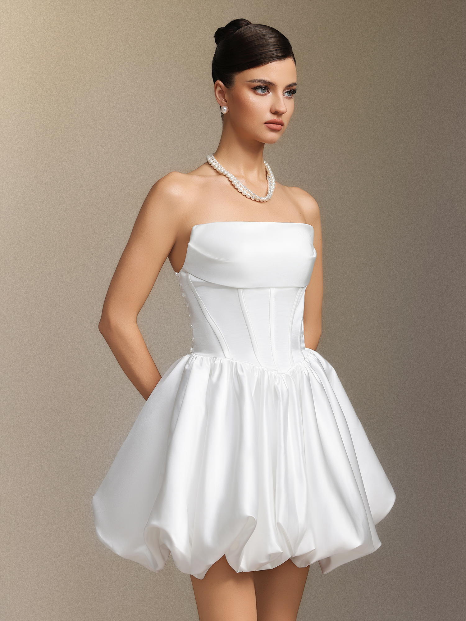 Debra Fishbone strapless mini dress