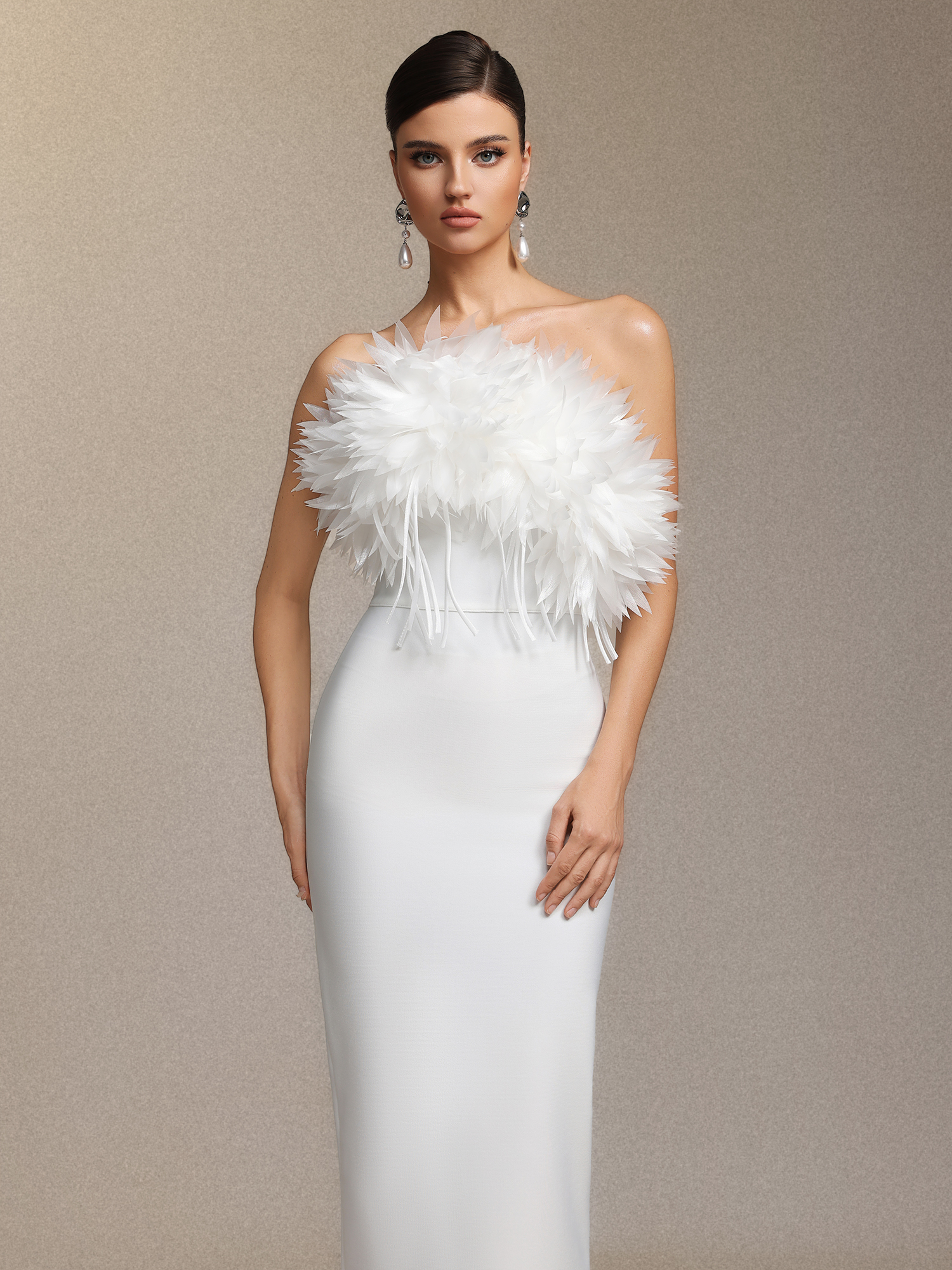 Rafik Sleeveless Flowers Tassels Bandage Maxi Dress