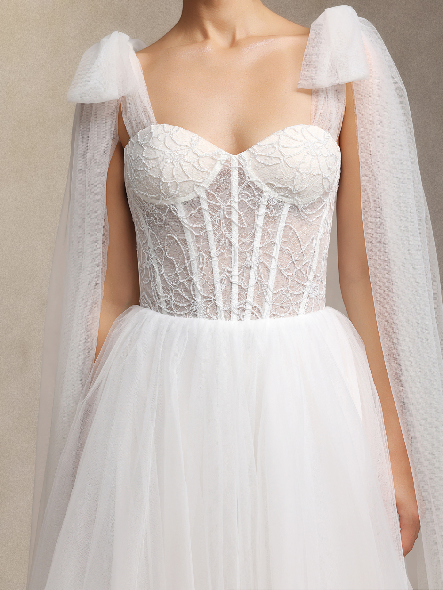 Pamela Lace chiffon midi halter dress