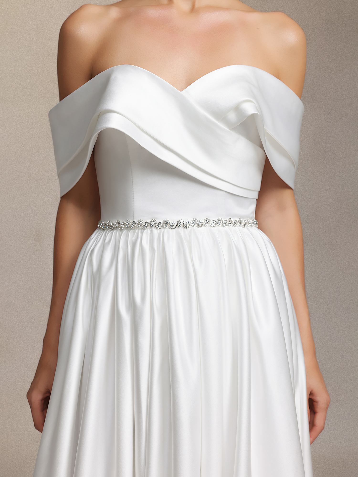 Sefa One-shoulder maxi style wedding dress