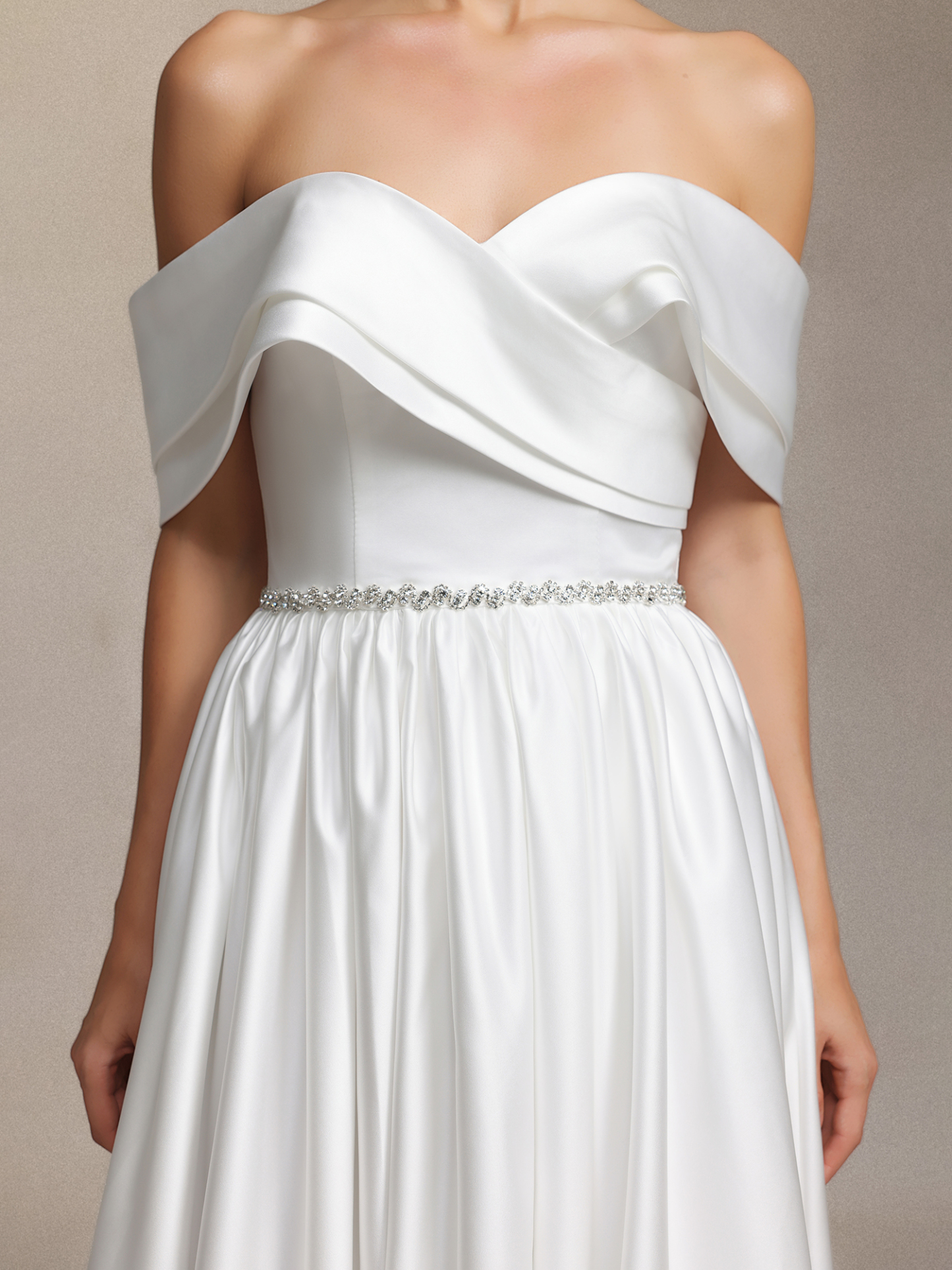 Sefa One-shoulder maxi style wedding dress