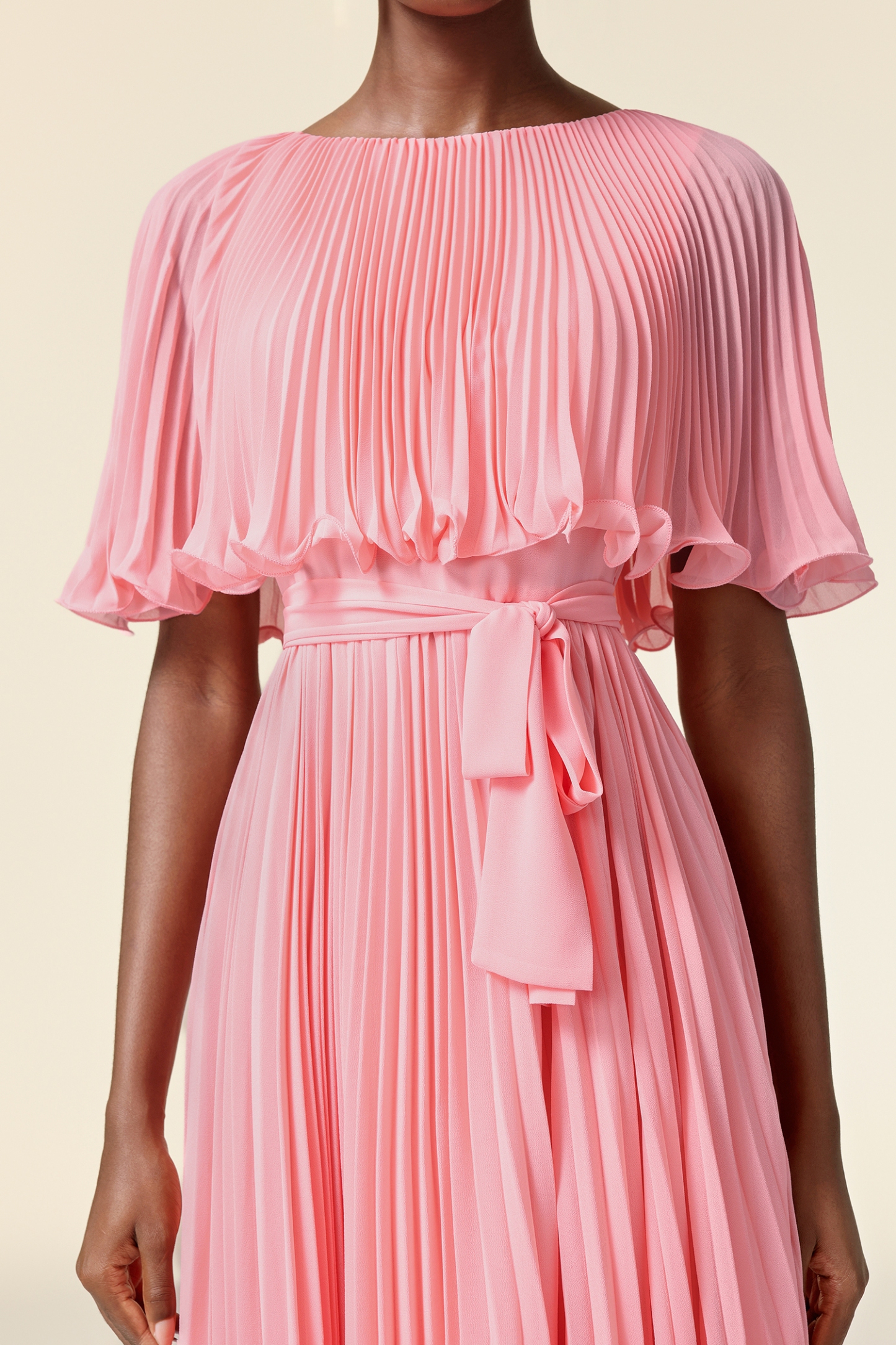 Doreen Round Neck Folds Maxi Dress