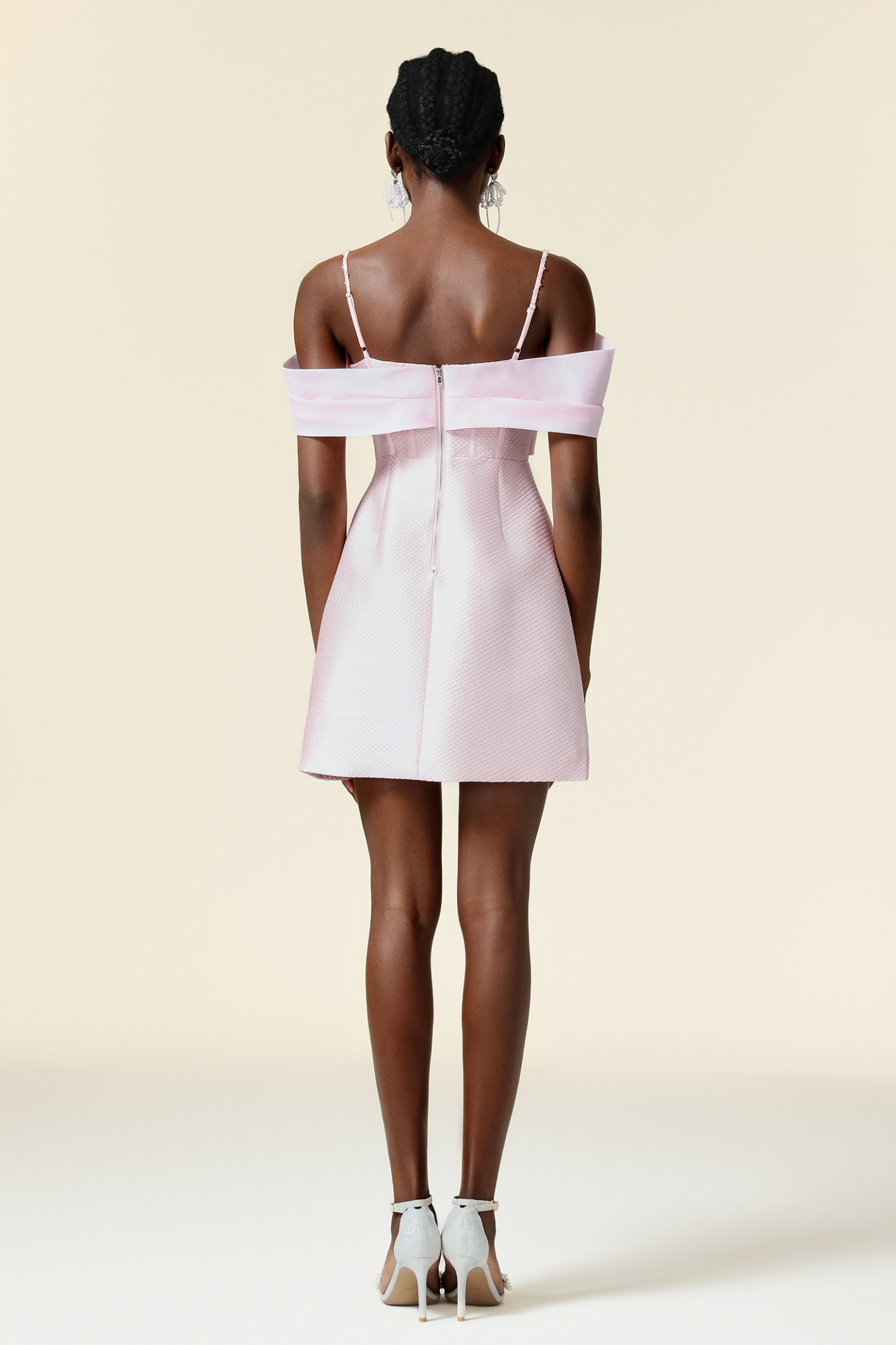 Vako Sleeveless Diamond Fishbone Mini Dress