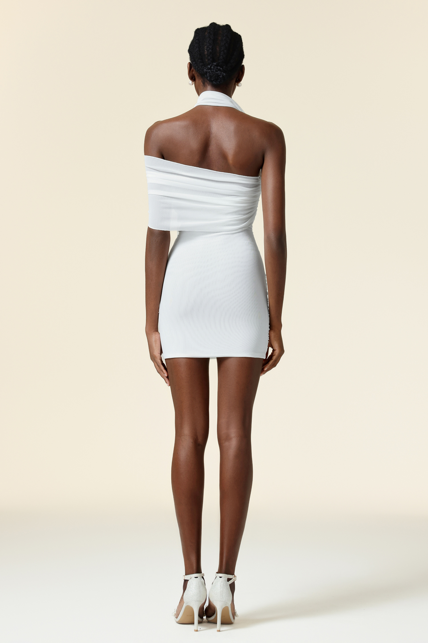 Sarah Sleeveless Flowers Folds Mini Dress