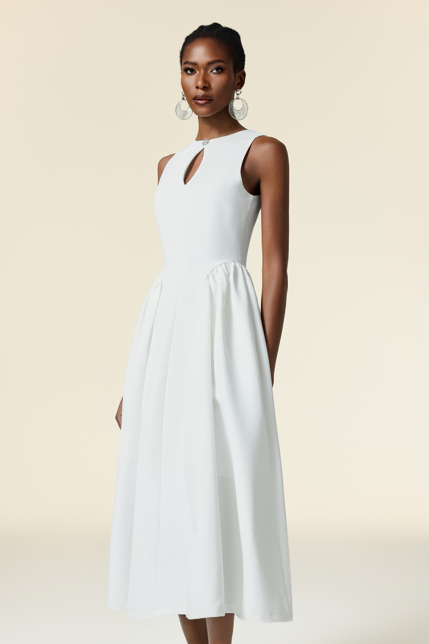 Resber Round Neck Sleeveless Maxi Dress