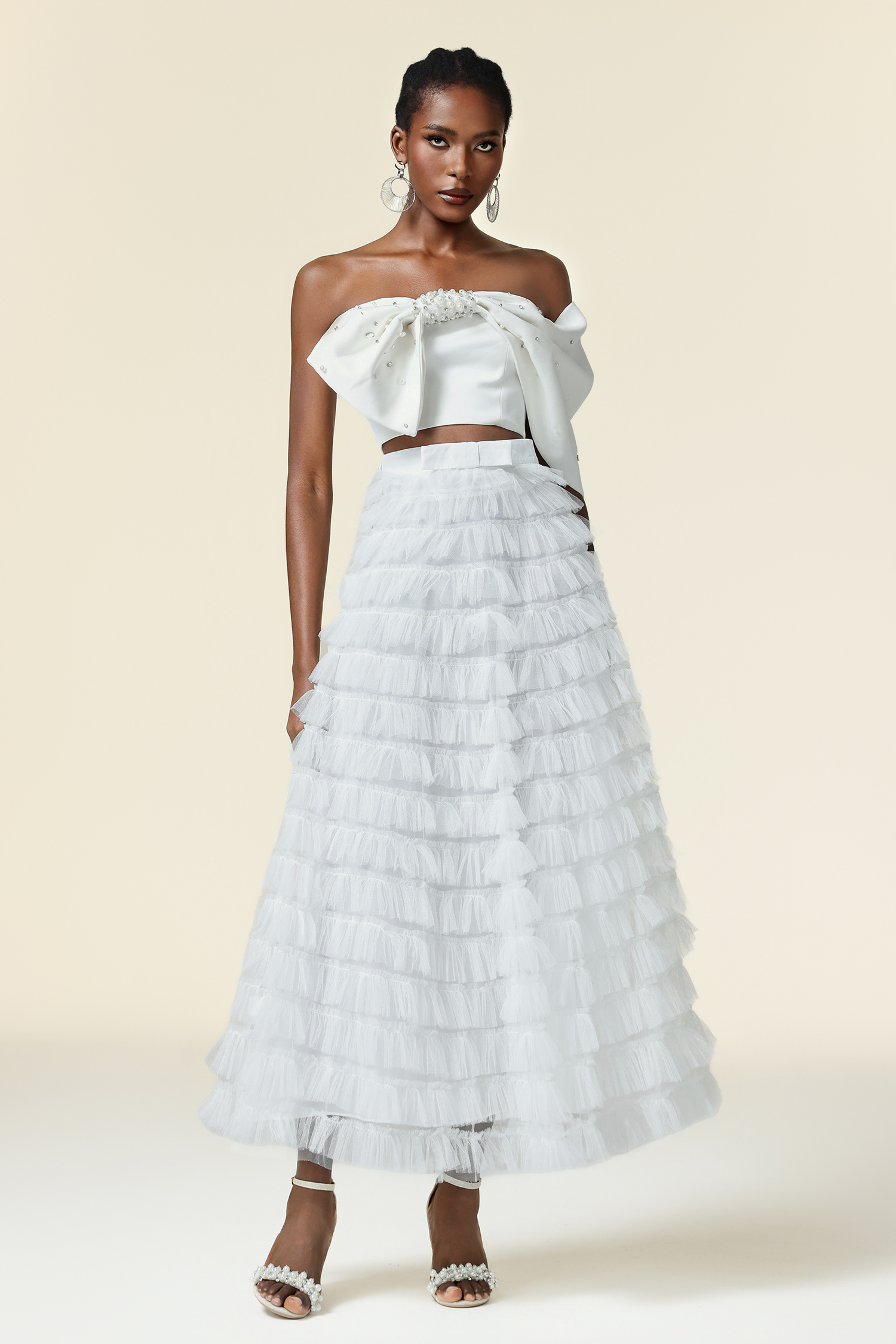 Margue Diamond Top And Skirt Two-Piece Set