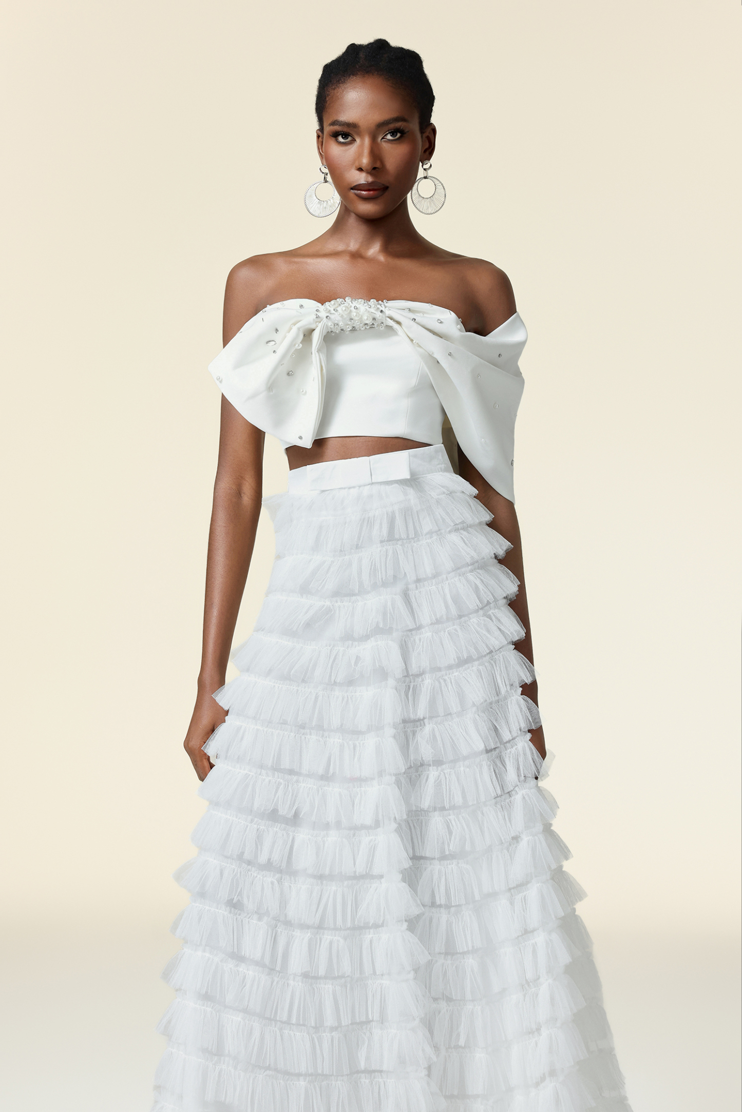 Margue Diamond Top And Skirt Two-Piece Set