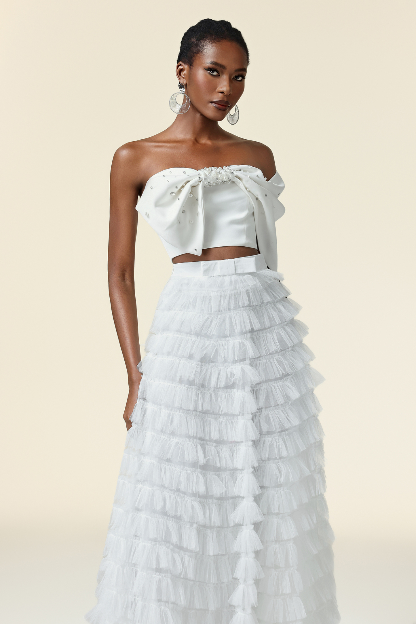 Margue Diamond Top And Skirt Two-Piece Set