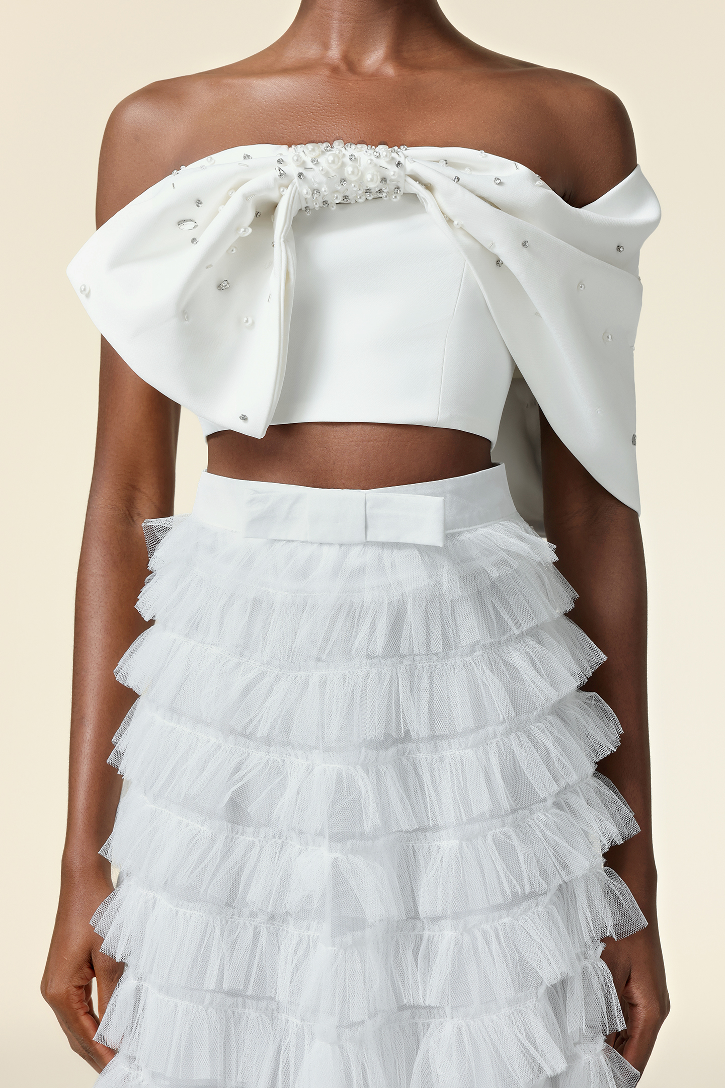 Margue Diamond Top And Skirt Two-Piece Set