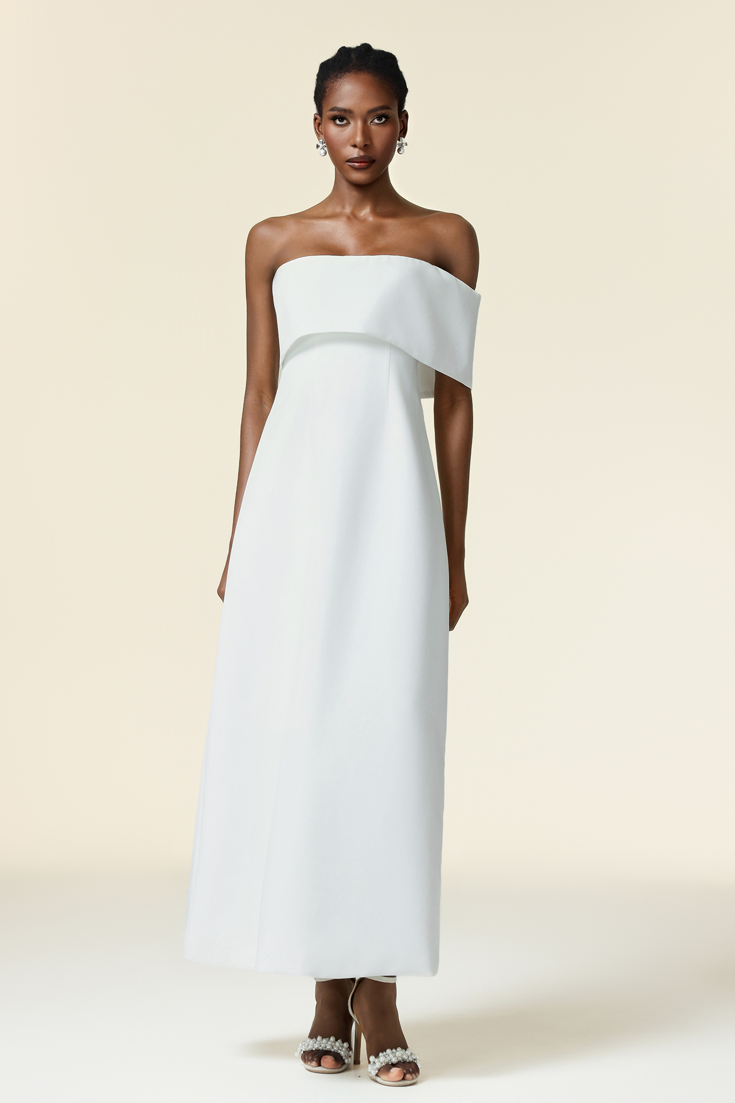 Eurin Off-The-Shoulder Sleeveless Asymmetric Maxi Dress