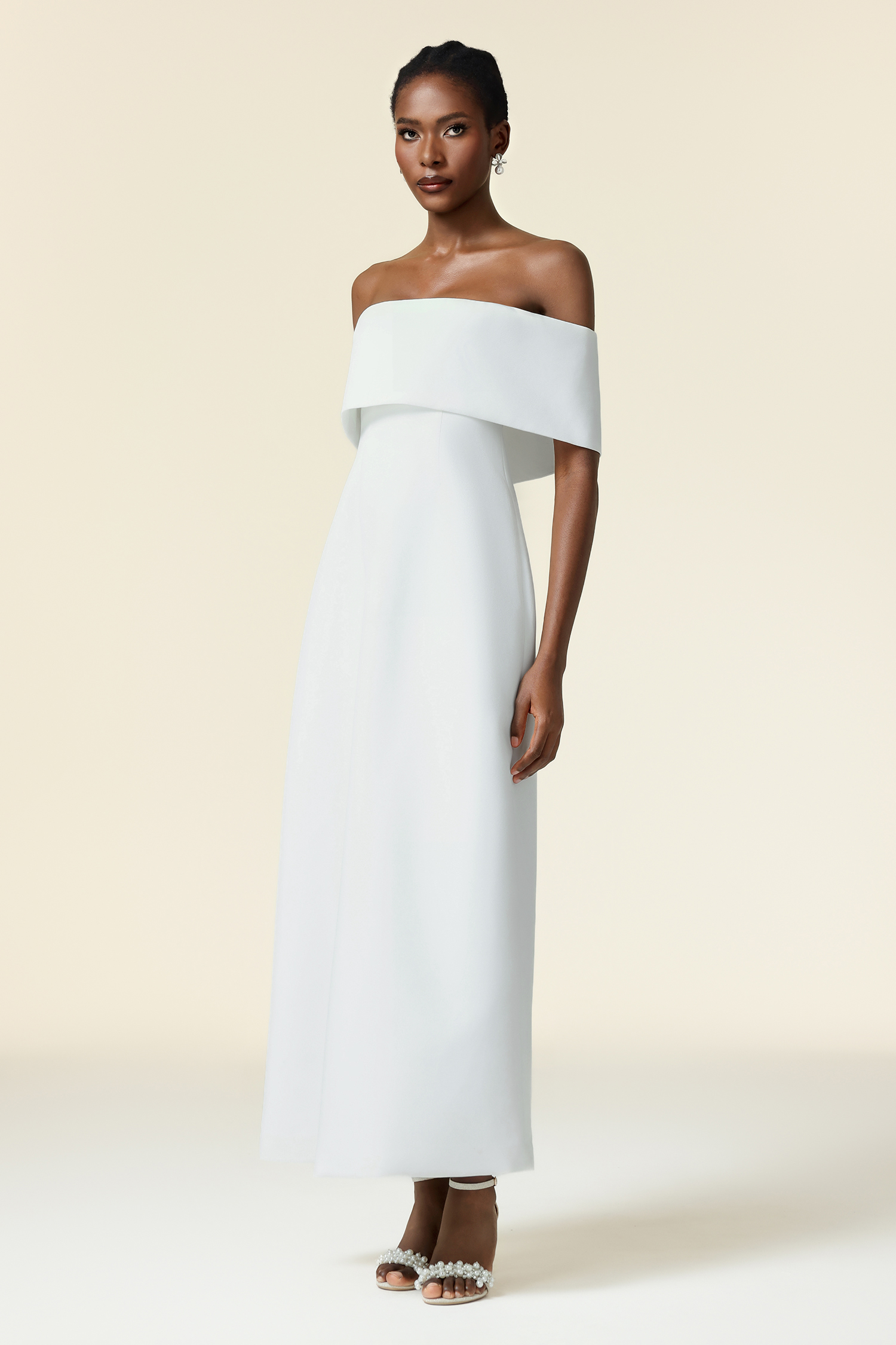 Eurin Off-The-Shoulder Sleeveless Asymmetric Maxi Dress