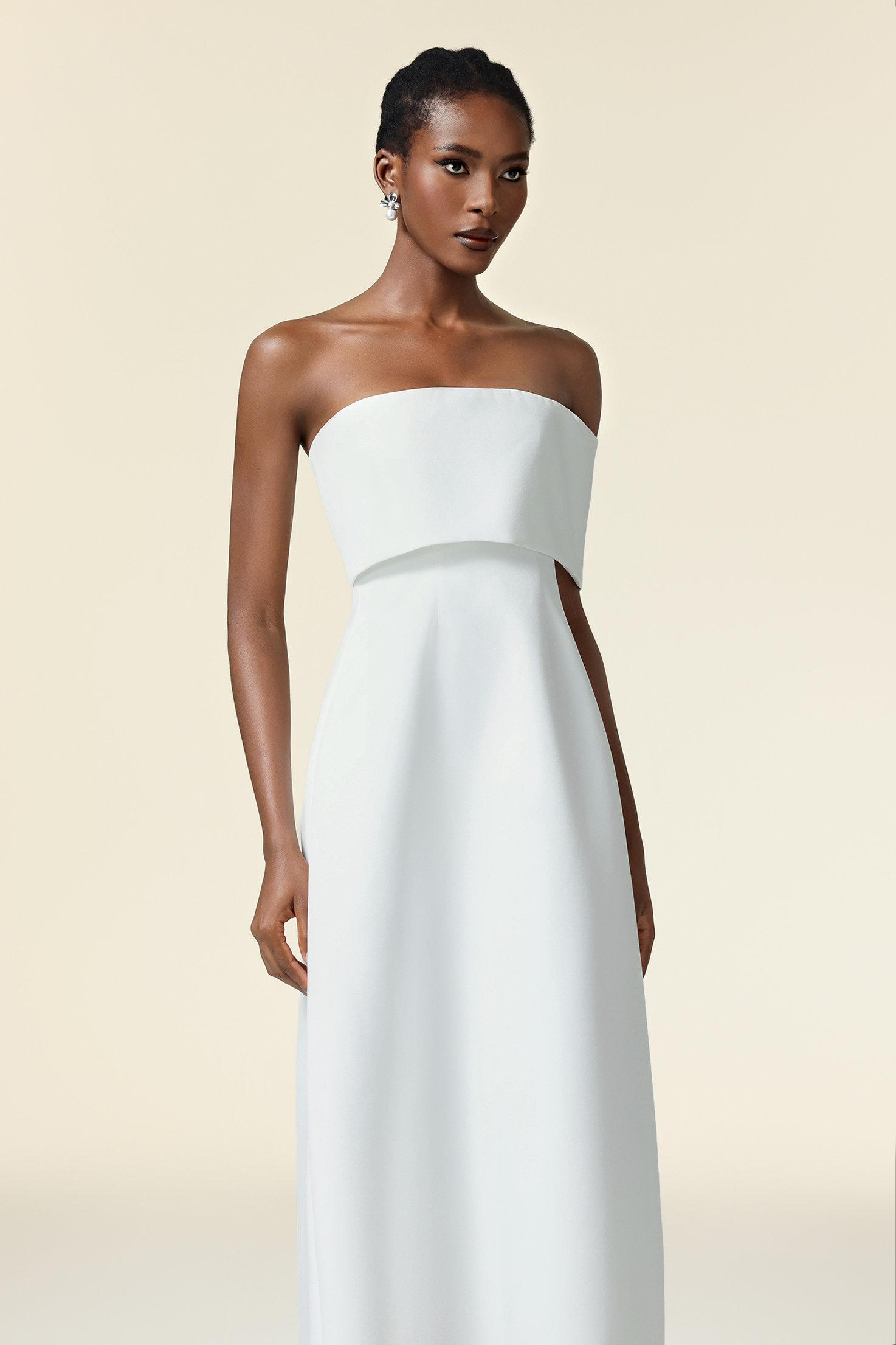 Eurin Off-The-Shoulder Sleeveless Asymmetric Maxi Dress