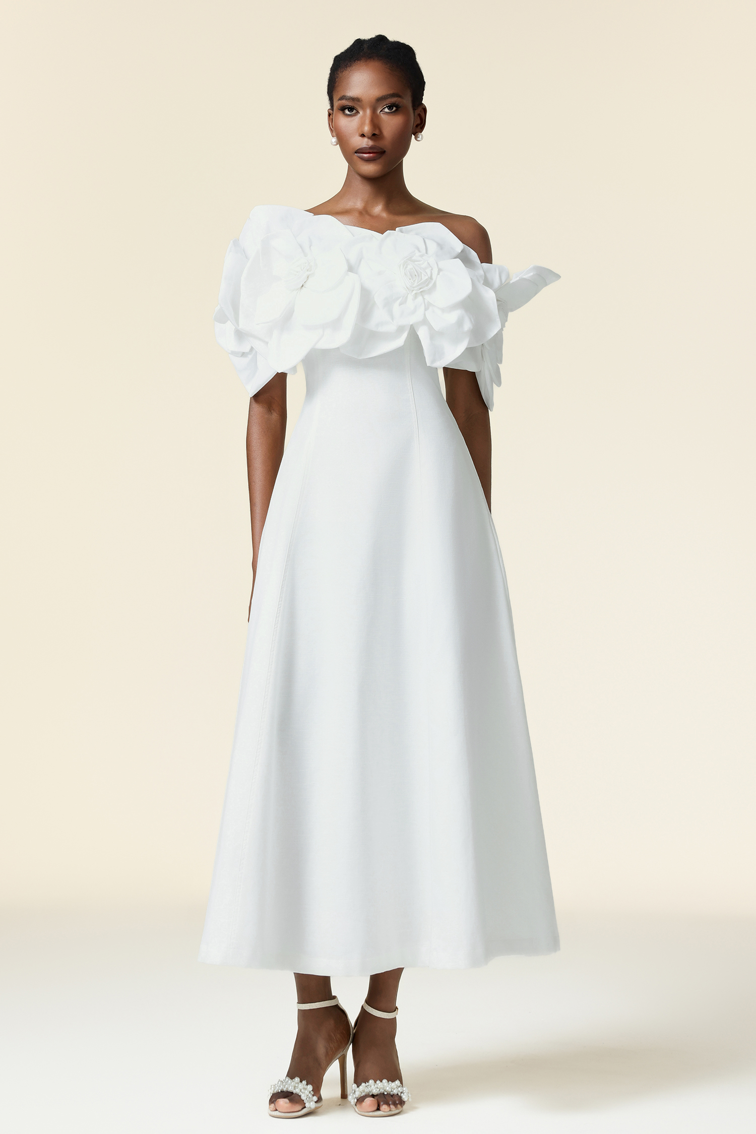 Elliott Off-the-Shoulder Flowers Maxi Dress