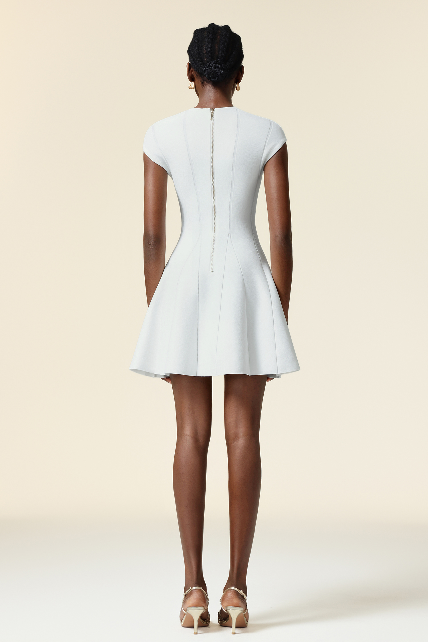 Zuelia Short Sleeves V Neck Mini Dress