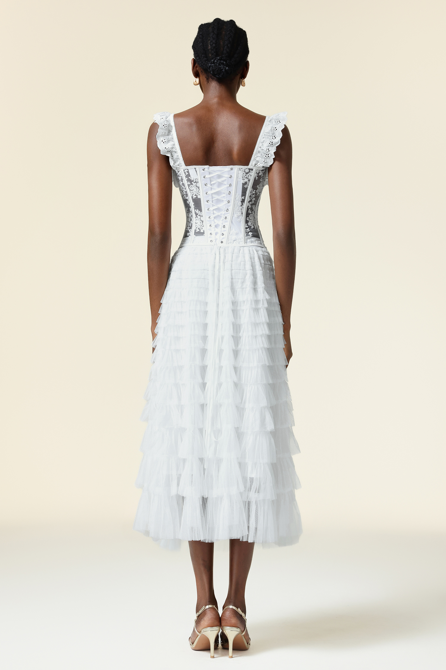 Willi Sleeveless Flowers Folds Top And Skirt Two-Piece Set