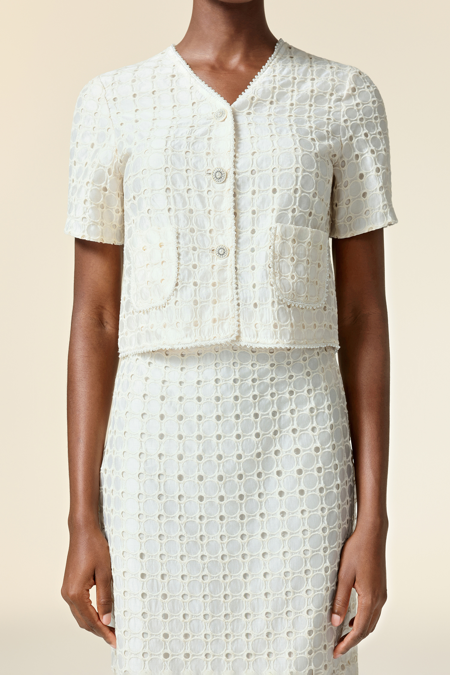 Toto V-Neck Short Sleeves Top And Skirt Two-Piece Set