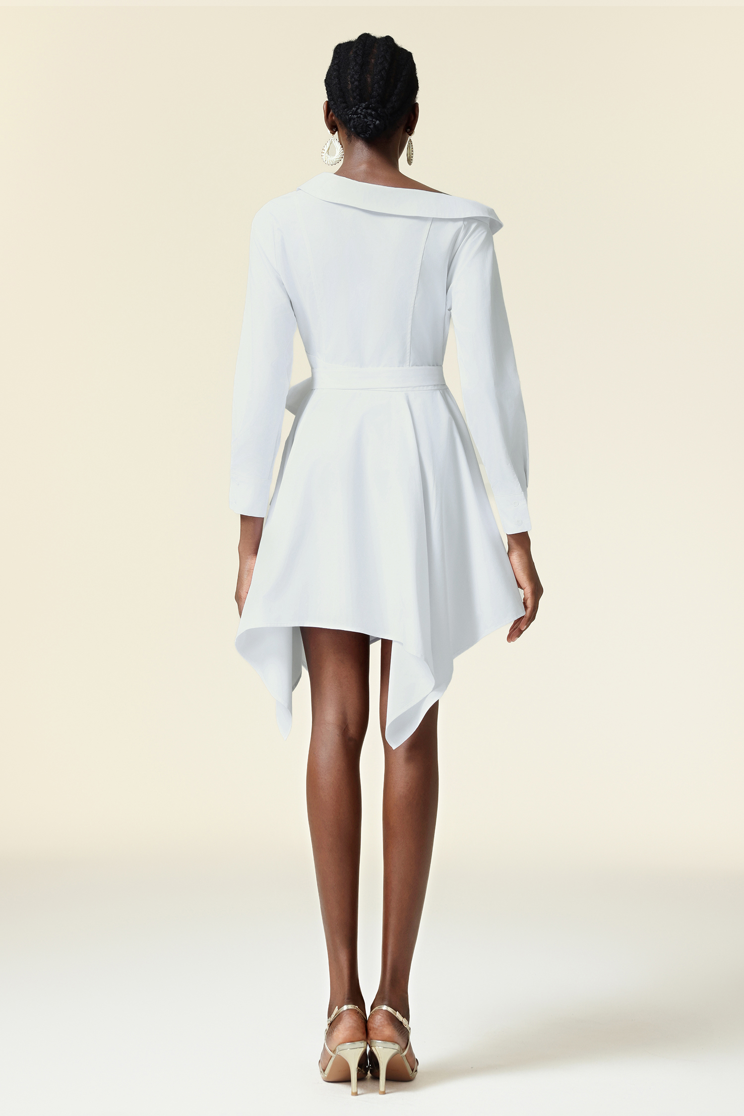 Xynia Long Sleeves Asymmetric Mini Dress