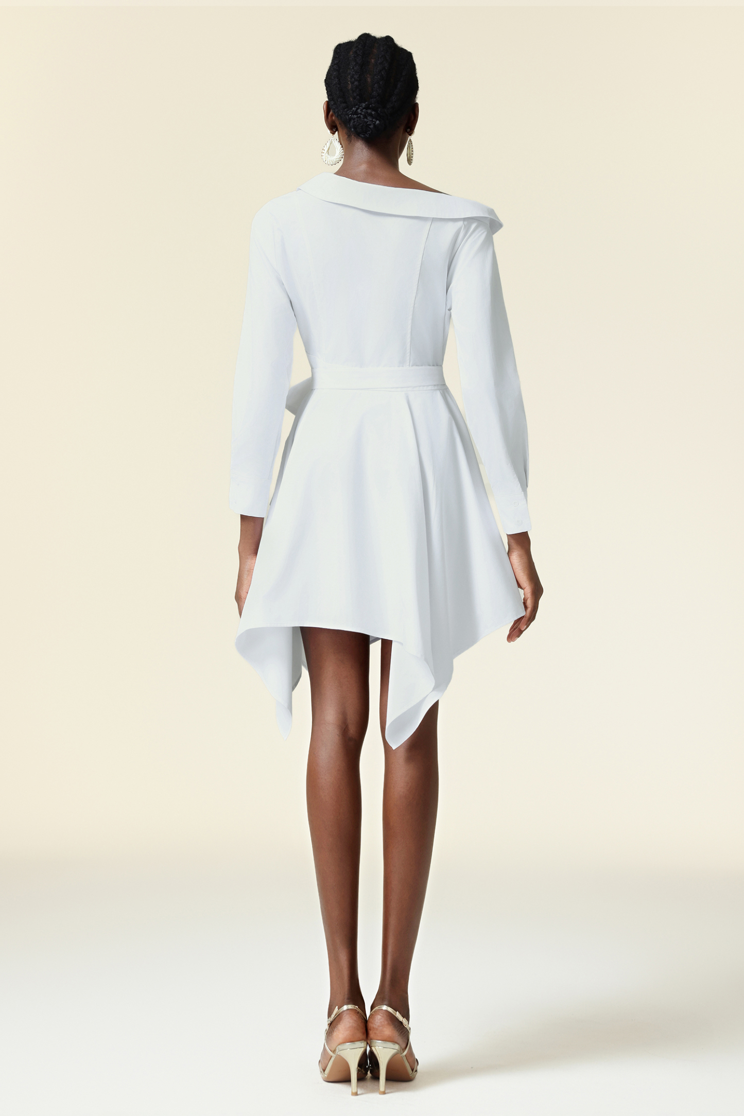 Xynia Long Sleeves Asymmetric Mini Dress