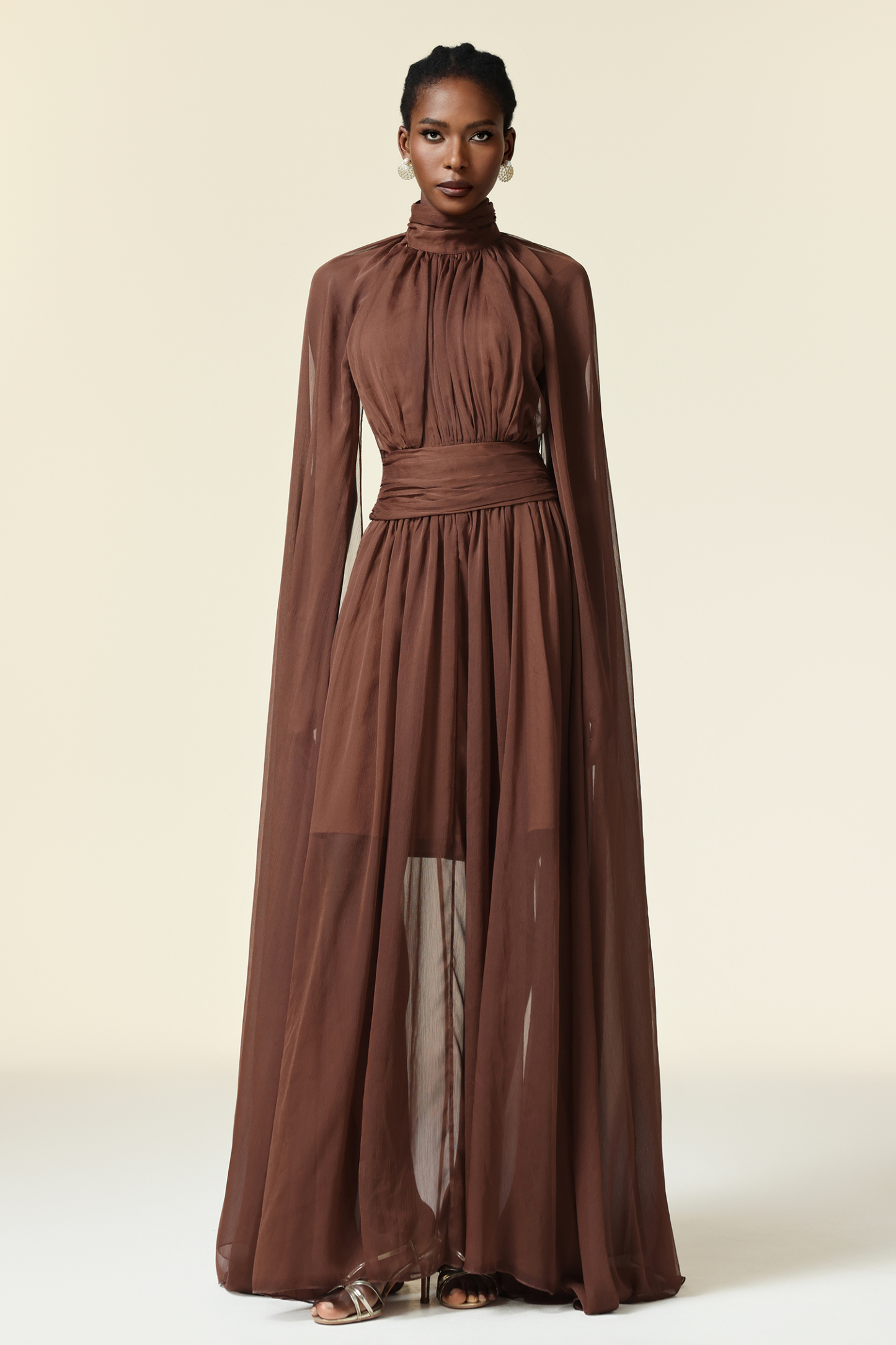 Rereny Butterfly Folds Maxi Dress