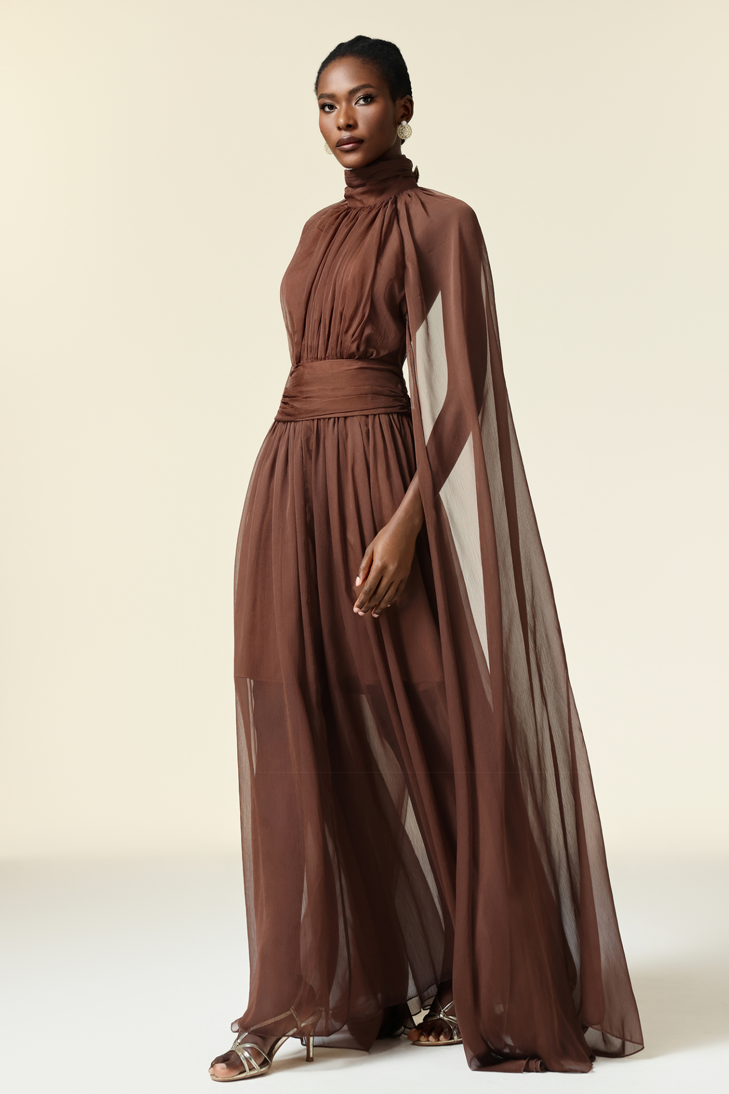 Rereny Butterfly Folds Maxi Dress