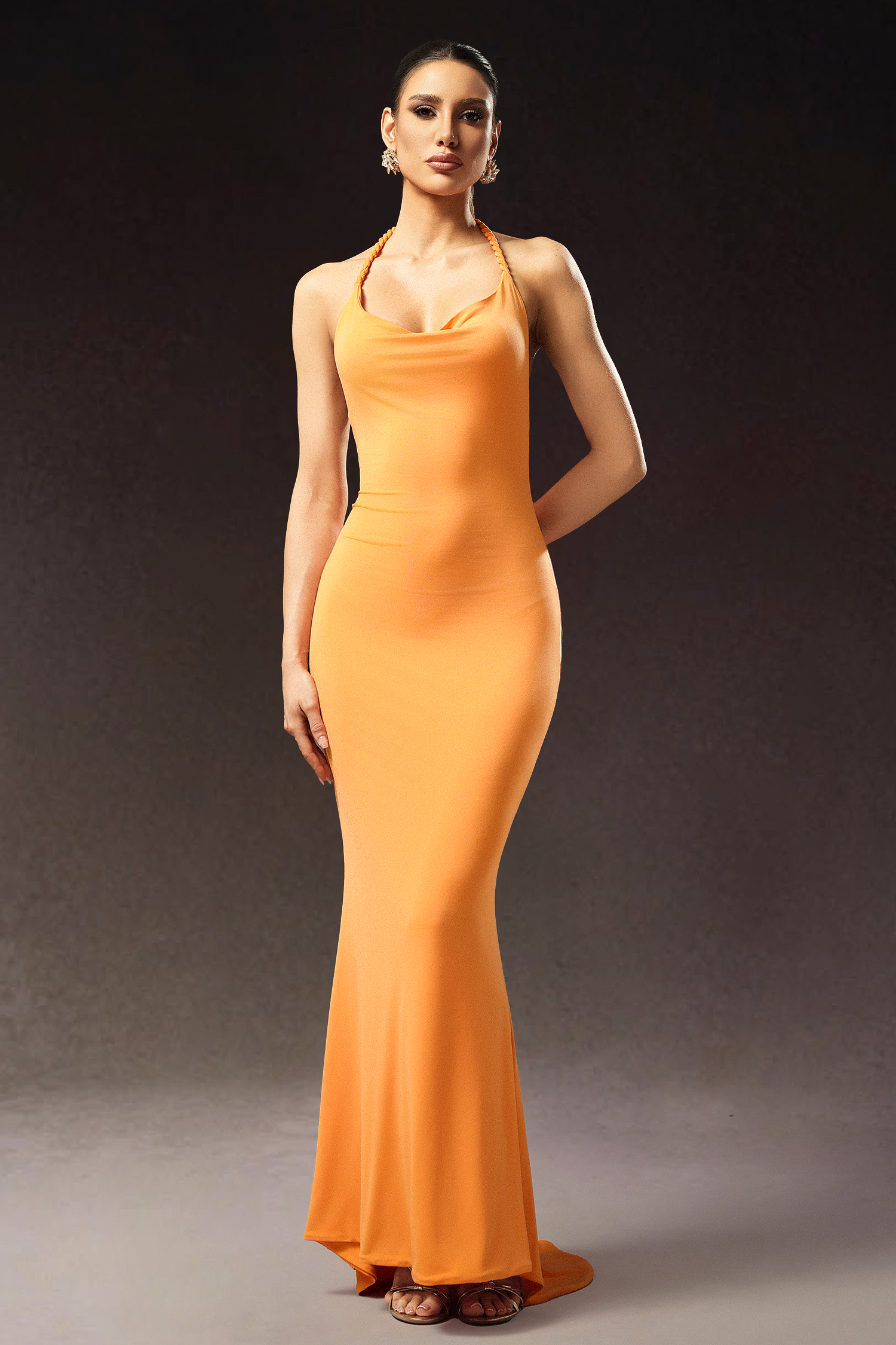 Vanessa Off The Shoulder Sleeveless Knot Maxi Dress