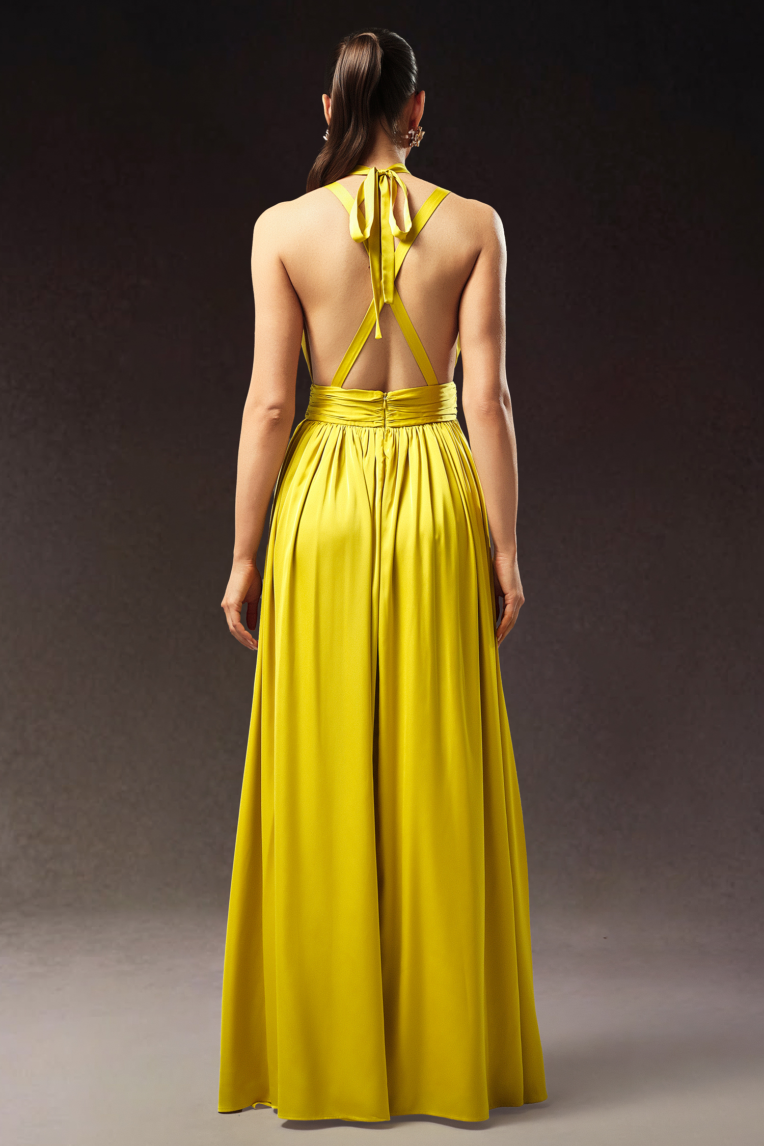 Habane Sleeveless V-Neck Slit Maxi Dress