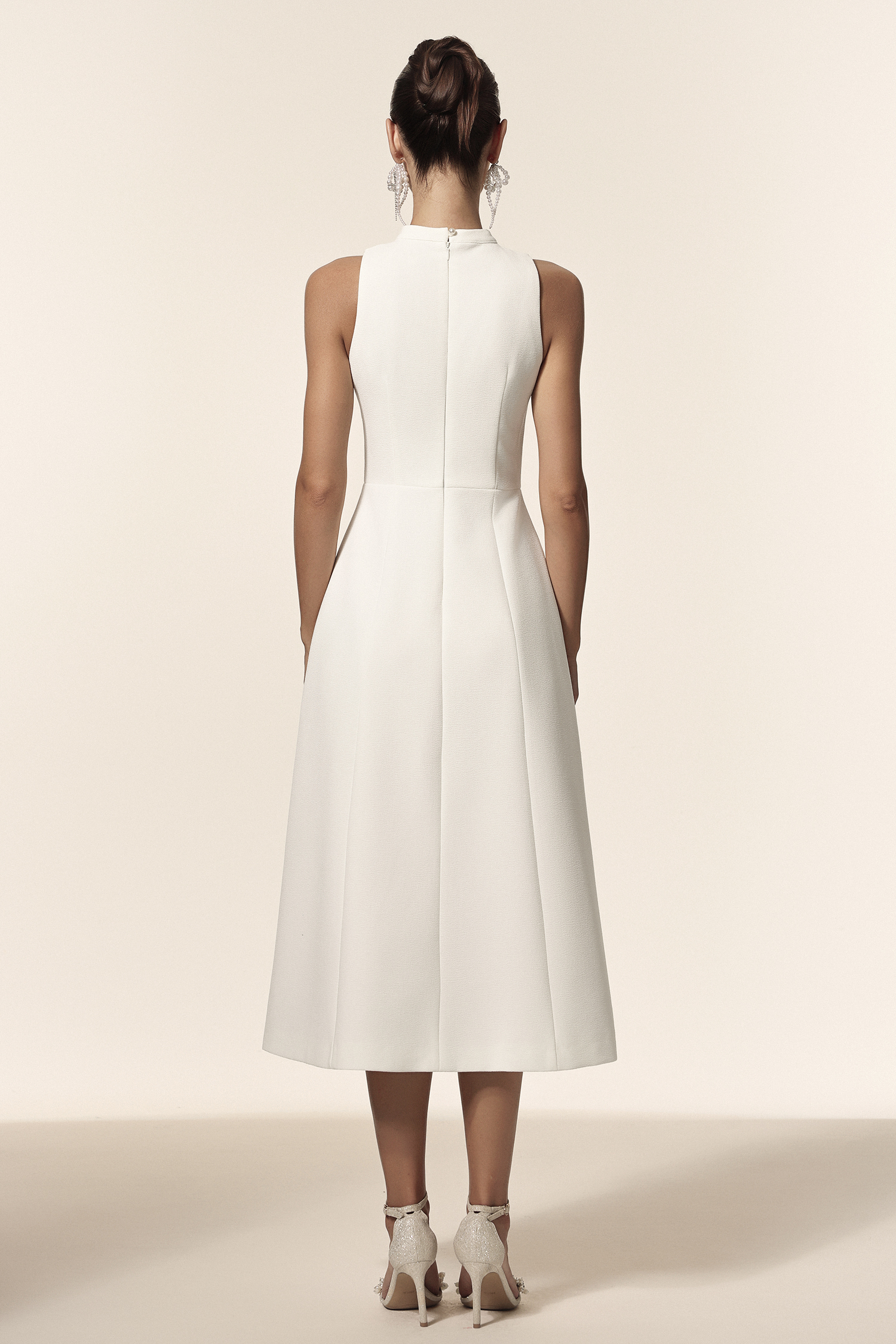 Matne Sleeveless Bowknot Midi Dress