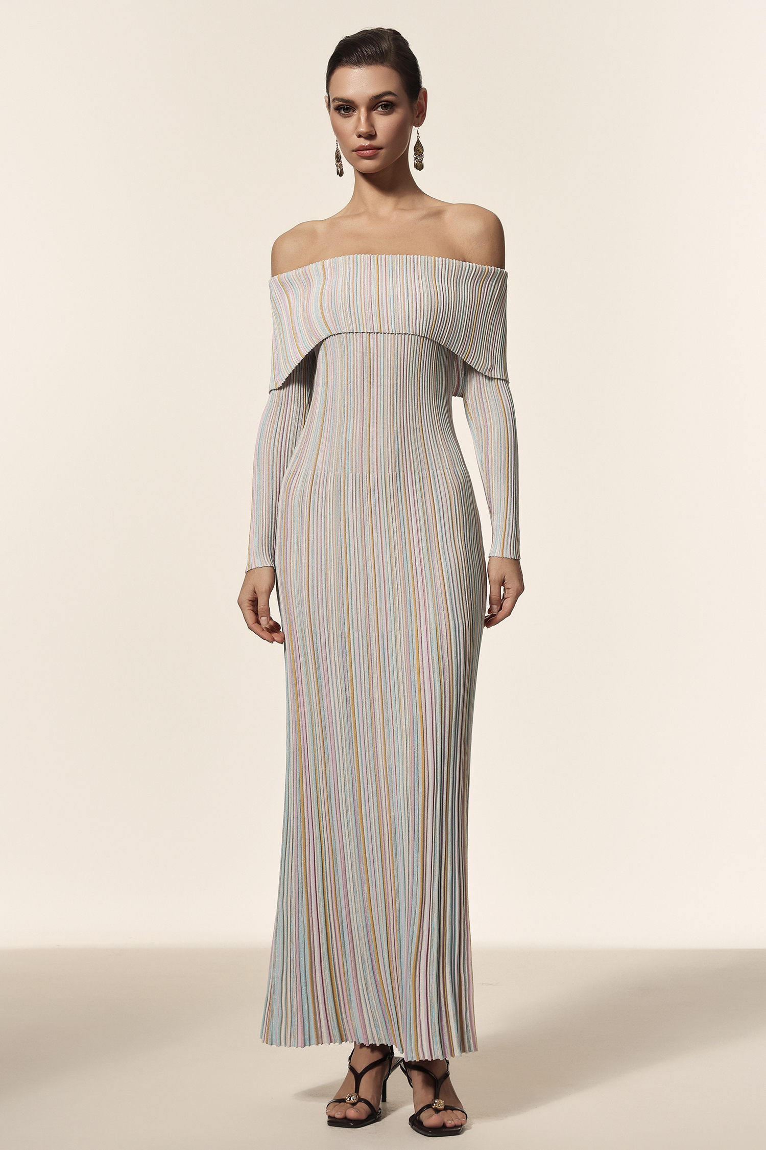 Petra Off-The-Shoulder Long Sleeves Maxi Dress