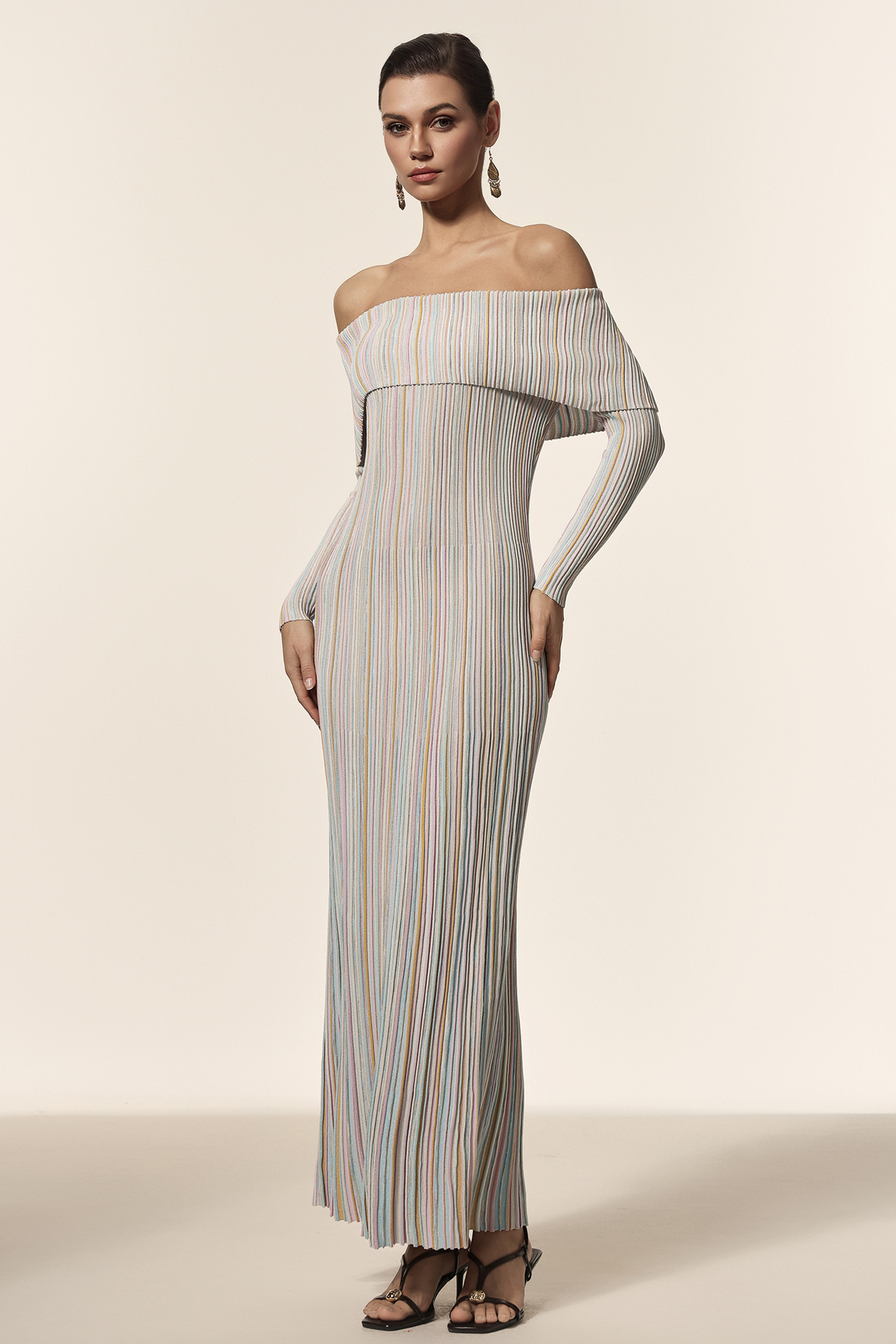 Petra Off-The-Shoulder Long Sleeves Maxi Dress