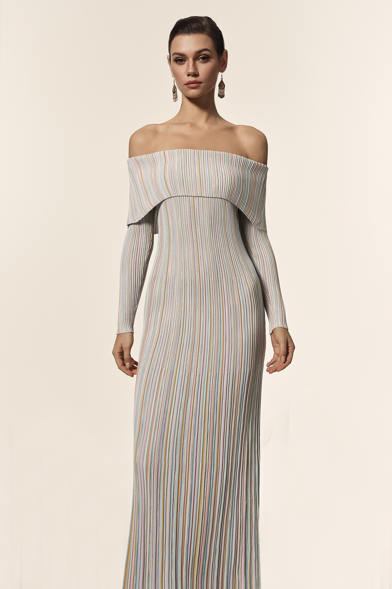 Petra Off-The-Shoulder Long Sleeves Maxi Dress