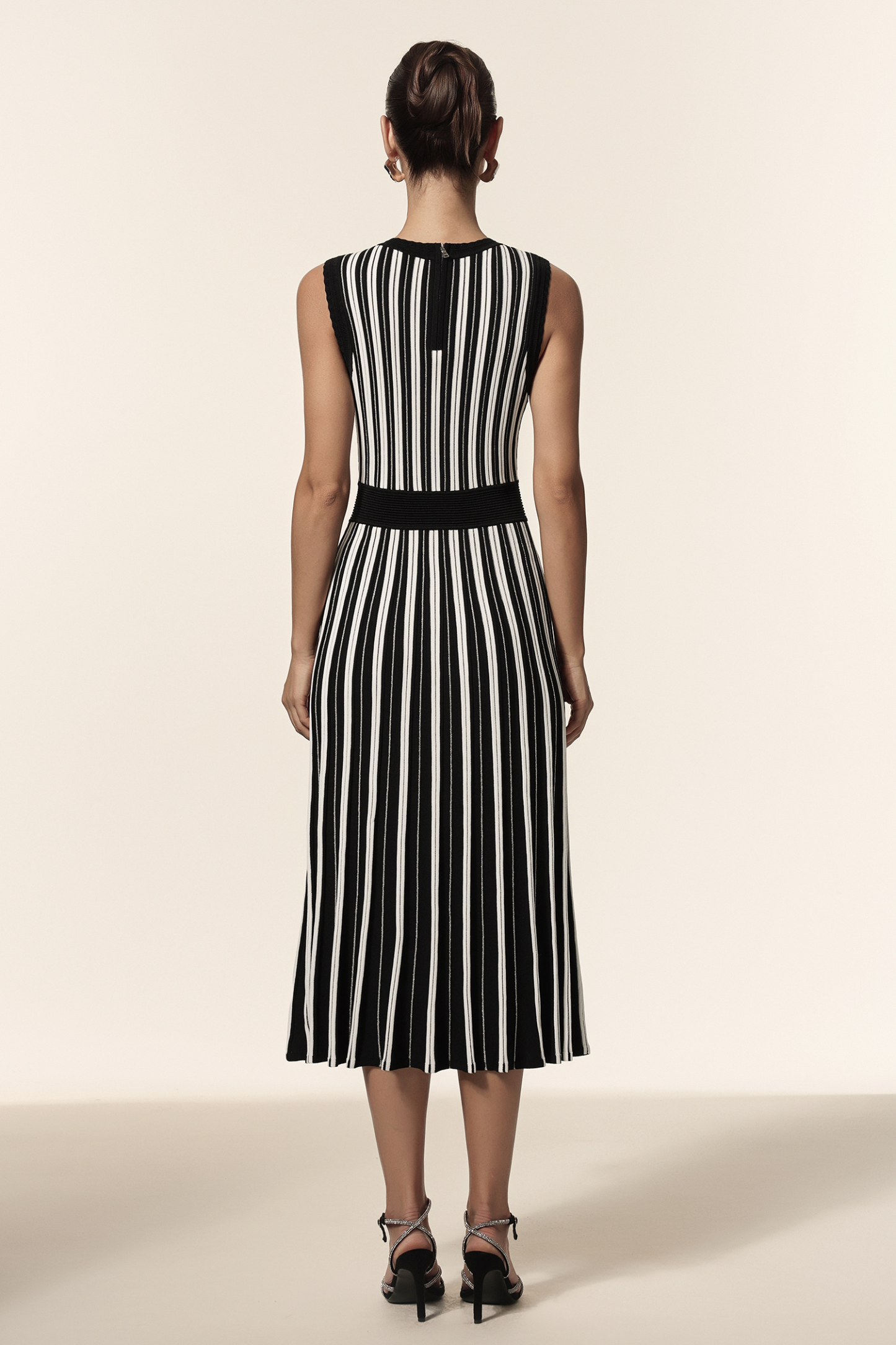 Encho Round Neck Sleeveless Midi Dress