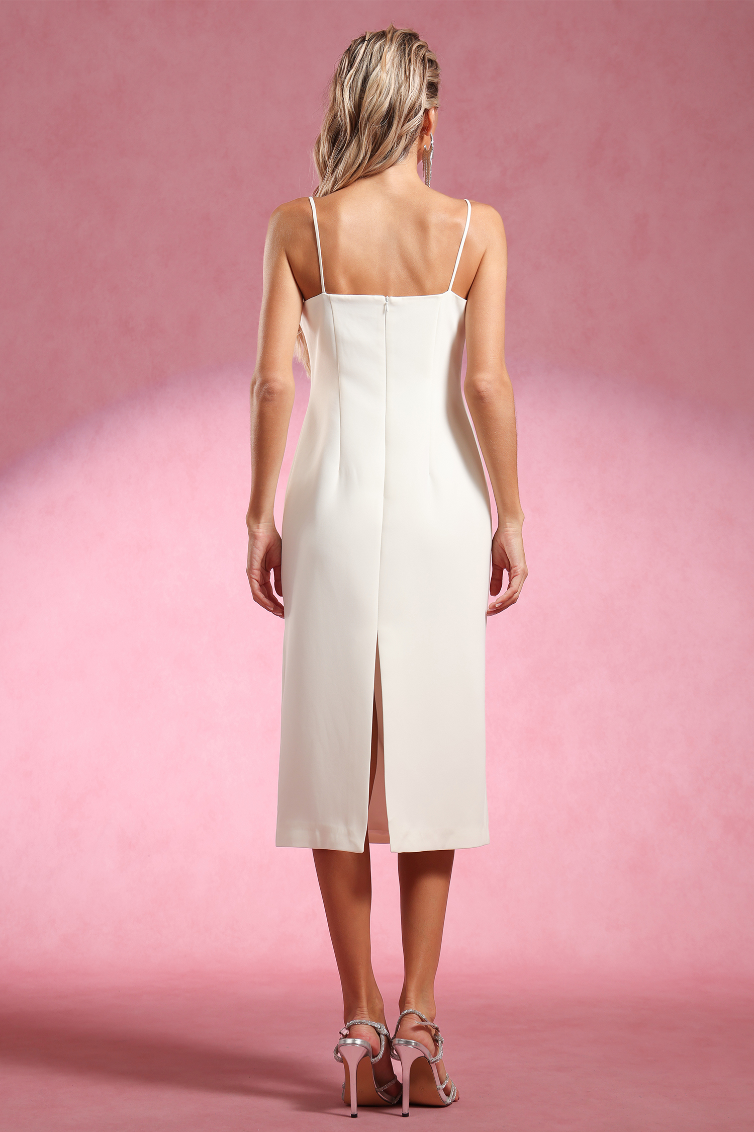 Rilia Sleeveless Bow Diamond Maxi Dress