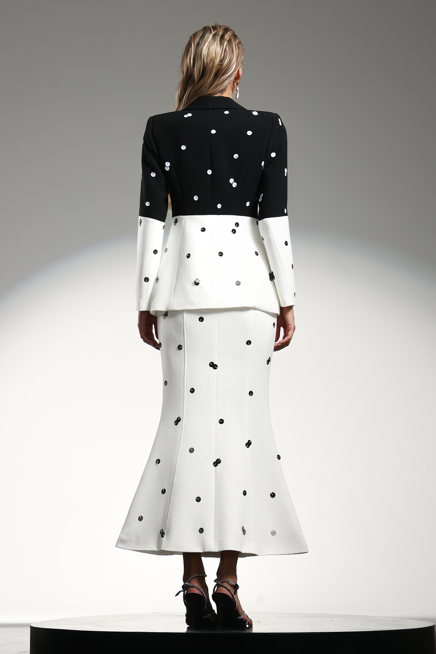 Jerlyn Long Sleeves Sequins Maxi Tow-piece Set