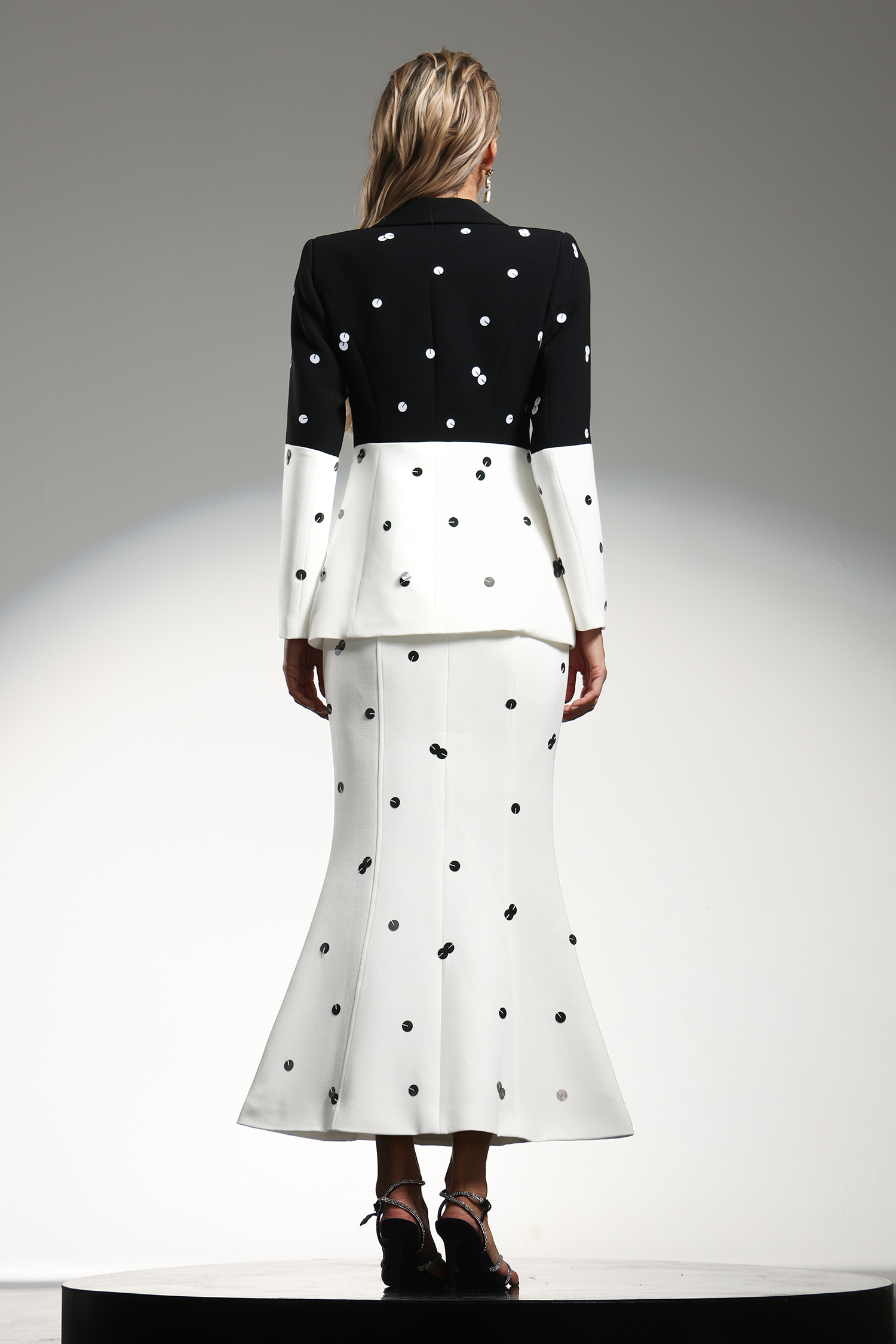 Jerlyn Long Sleeves Sequins Maxi Tow-piece Set