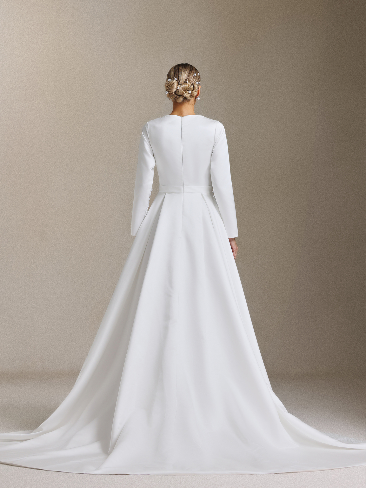 Marcia Long sleeves Row buckle Maxi Dress