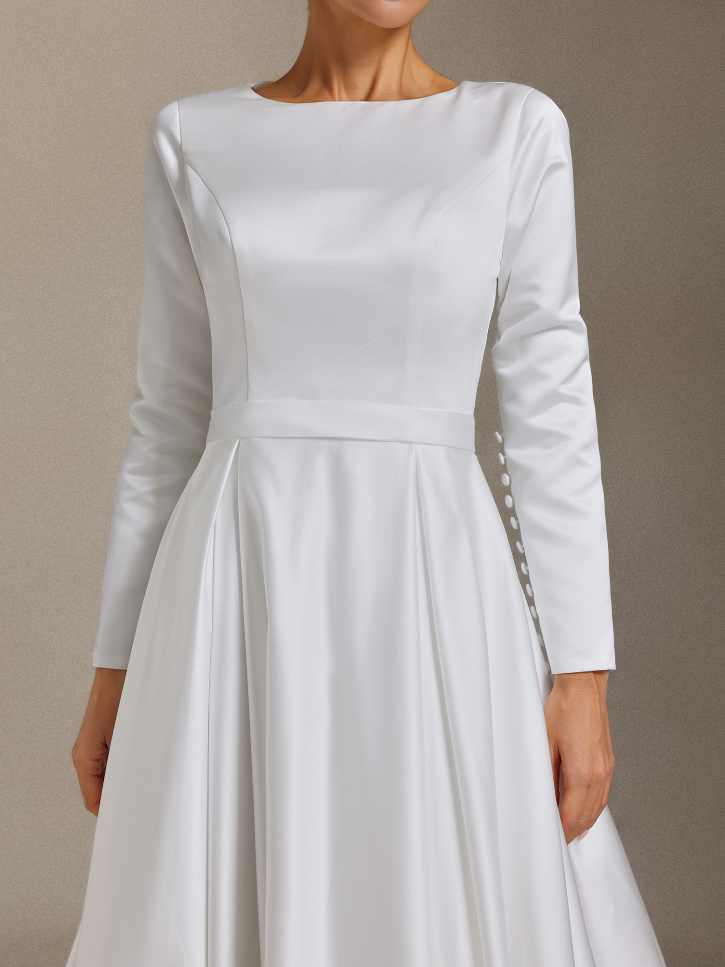 Marcia Long sleeves Row buckle Maxi Dress