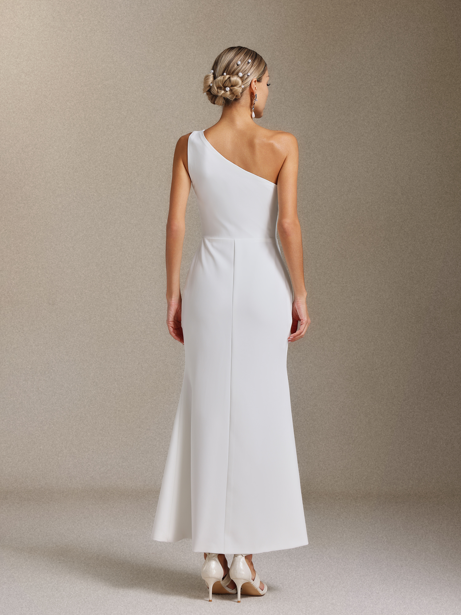 Guga One-shoulder slit long dress