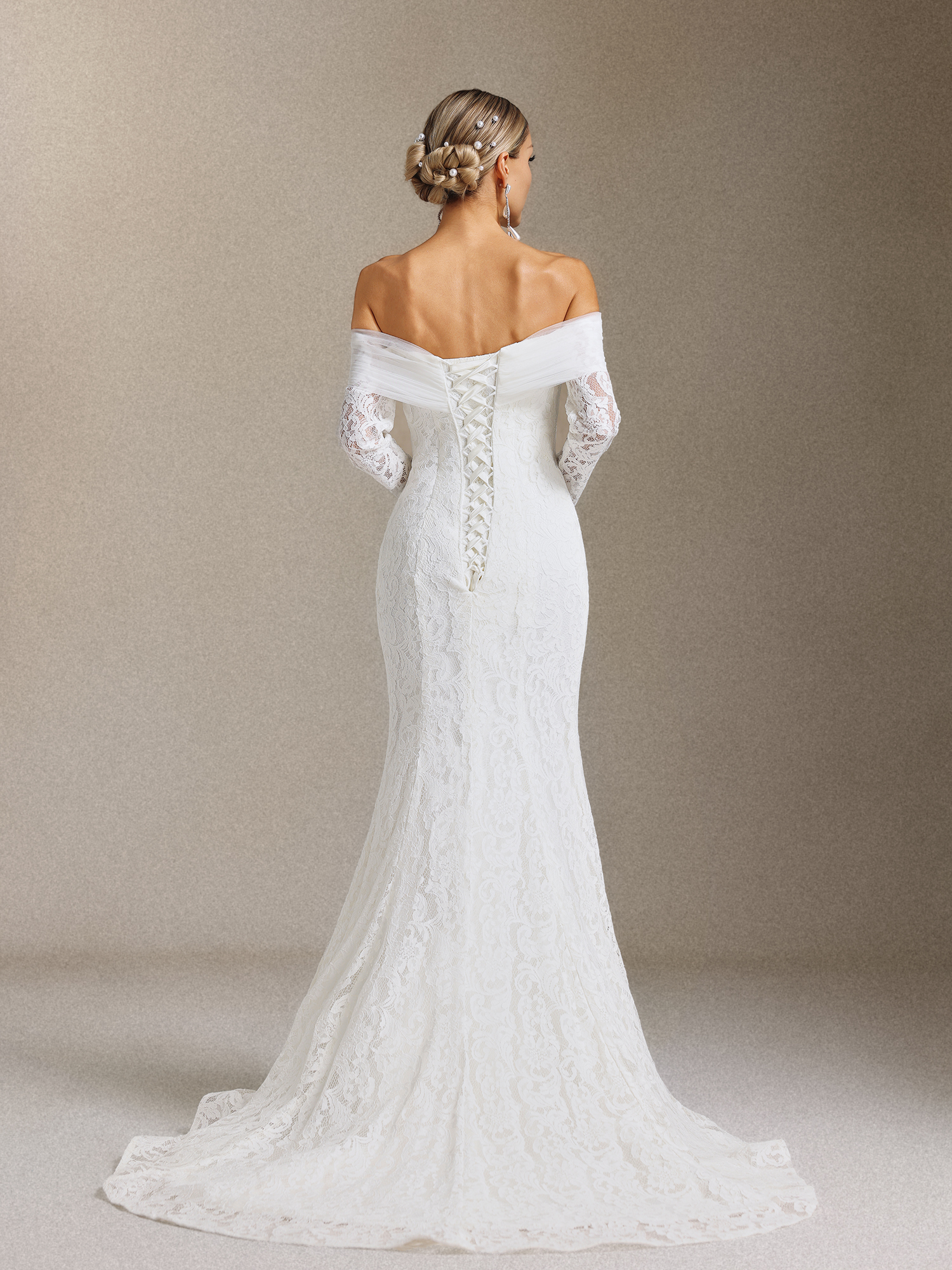 Delia Strapless lace slimming Maxi Dress