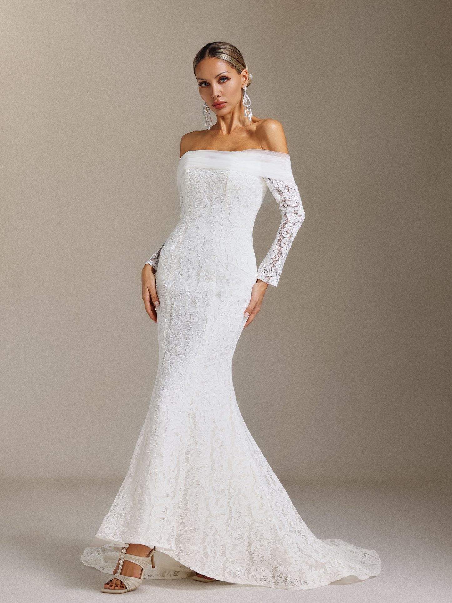 Delia Strapless lace slimming Maxi Dress