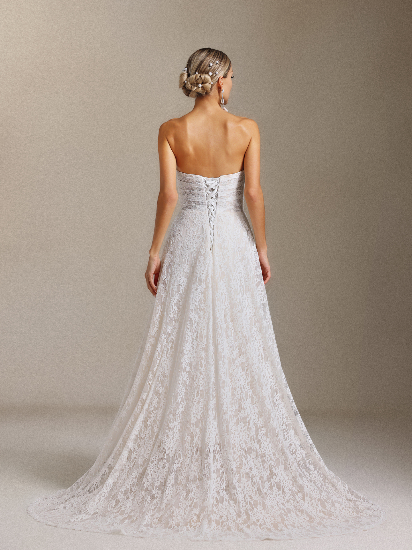 Trosy Lace strapless Maxi Dress