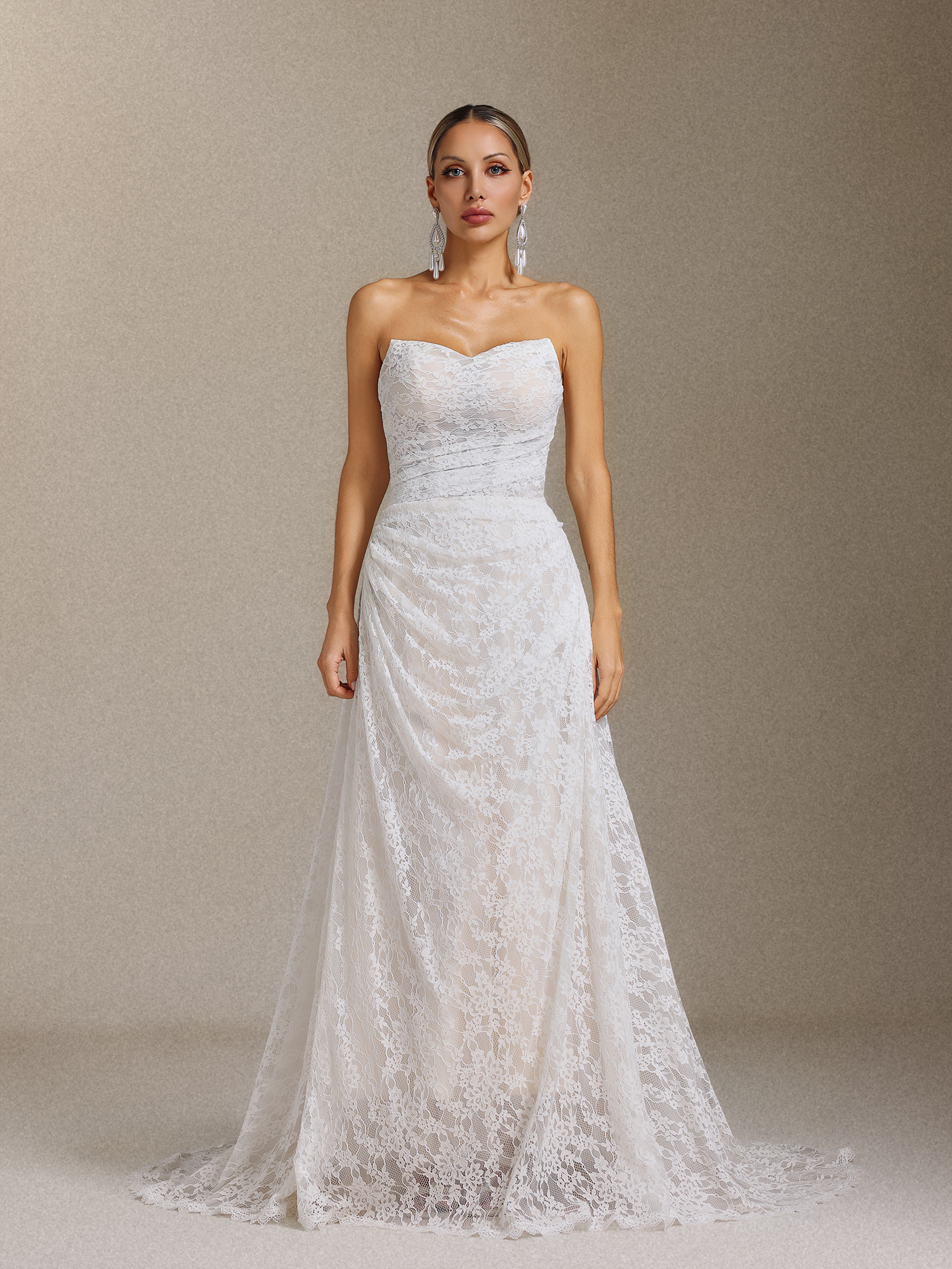 Trosy Lace strapless Maxi Dress