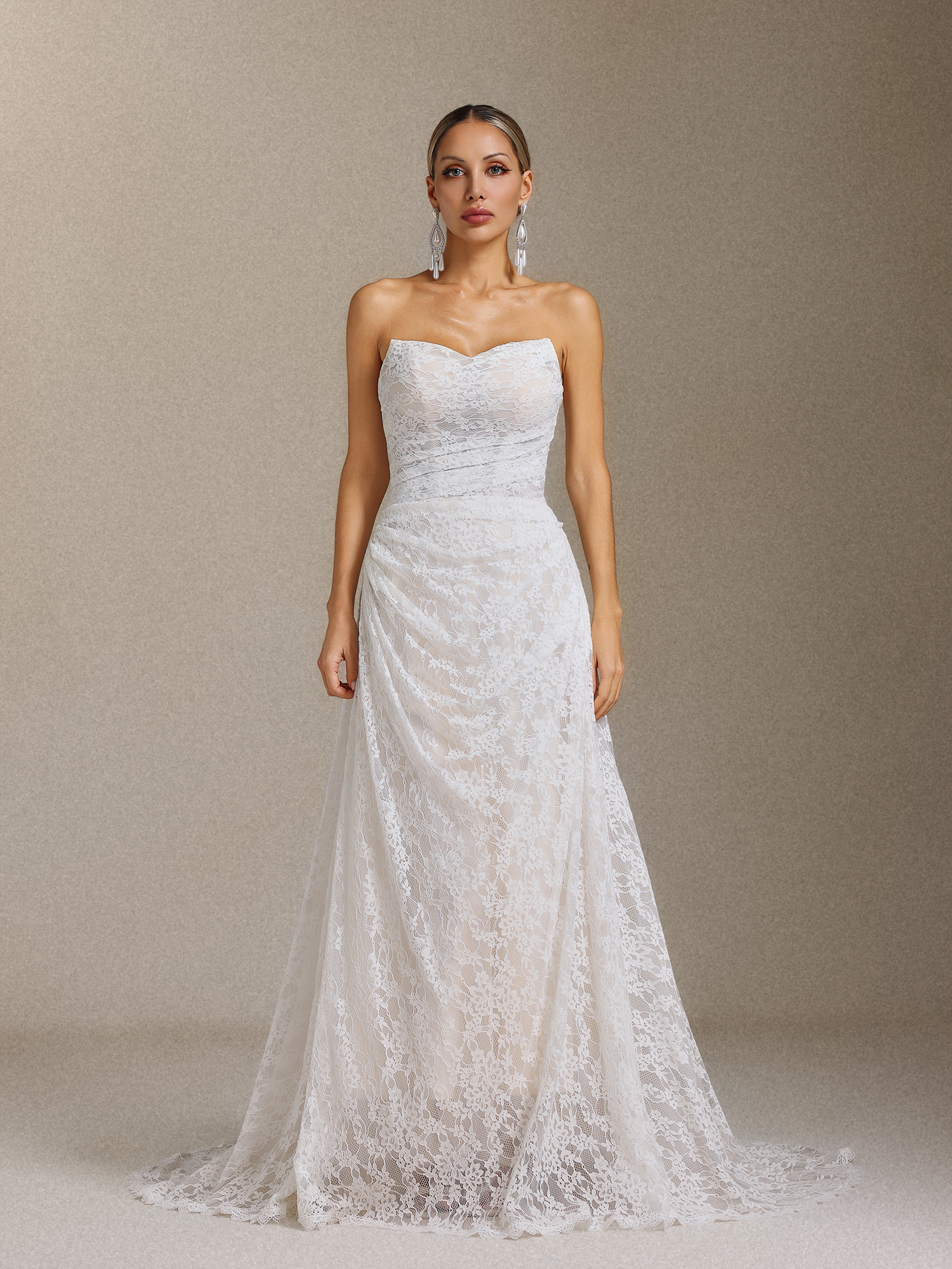 Trosy Lace strapless Maxi Dress