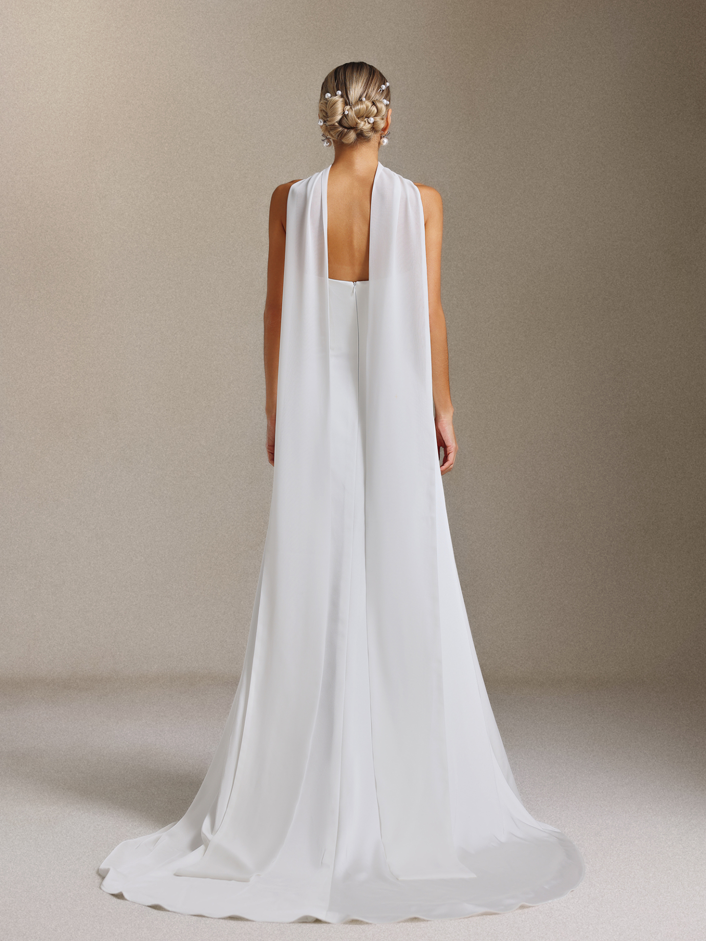 Zaniah Strapless  tail-drag  form-fitting long wedding dress