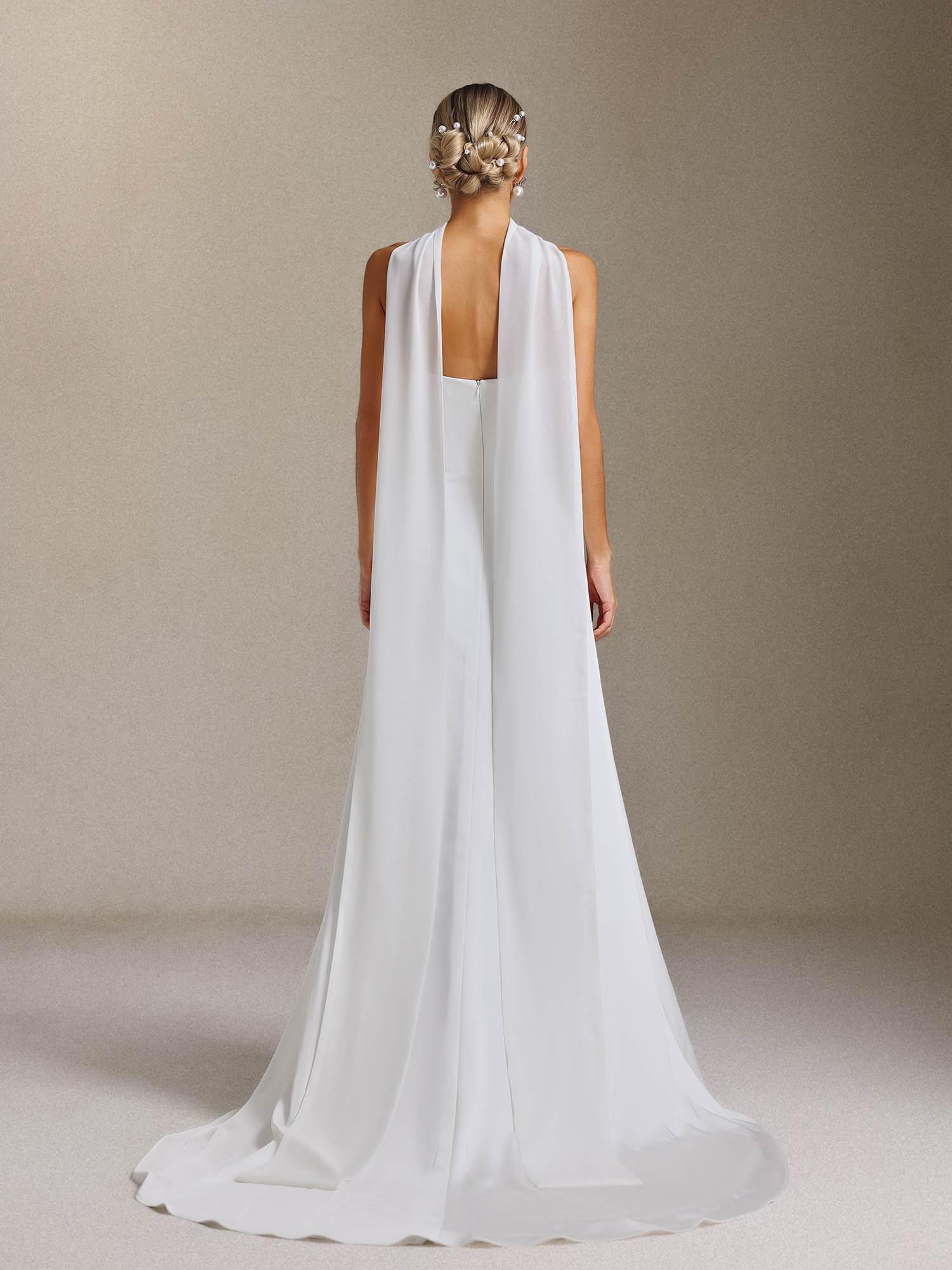 Zaniah Strapless  tail-drag  form-fitting long wedding dress