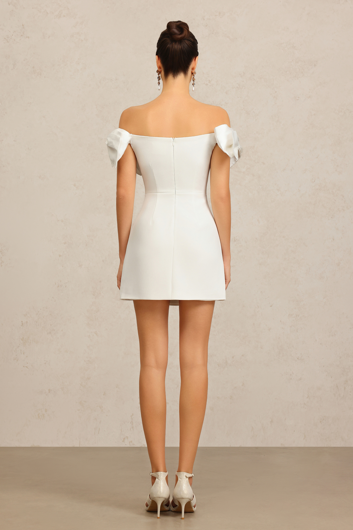 Margot Off-The-Shoulder Bowknot Mini Dress