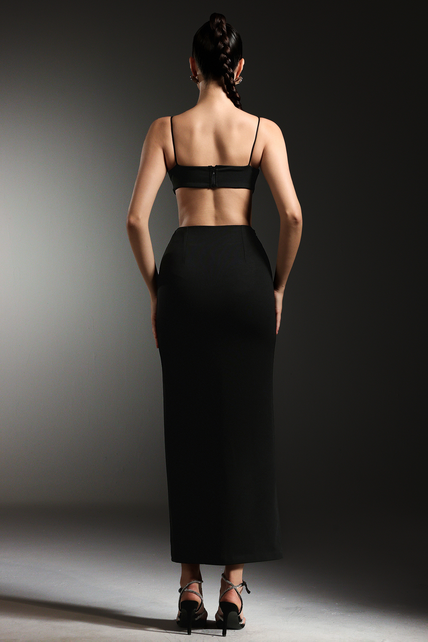 Shaylah Sleeveless Flower Slit Bandage Maxi Two Piece Set