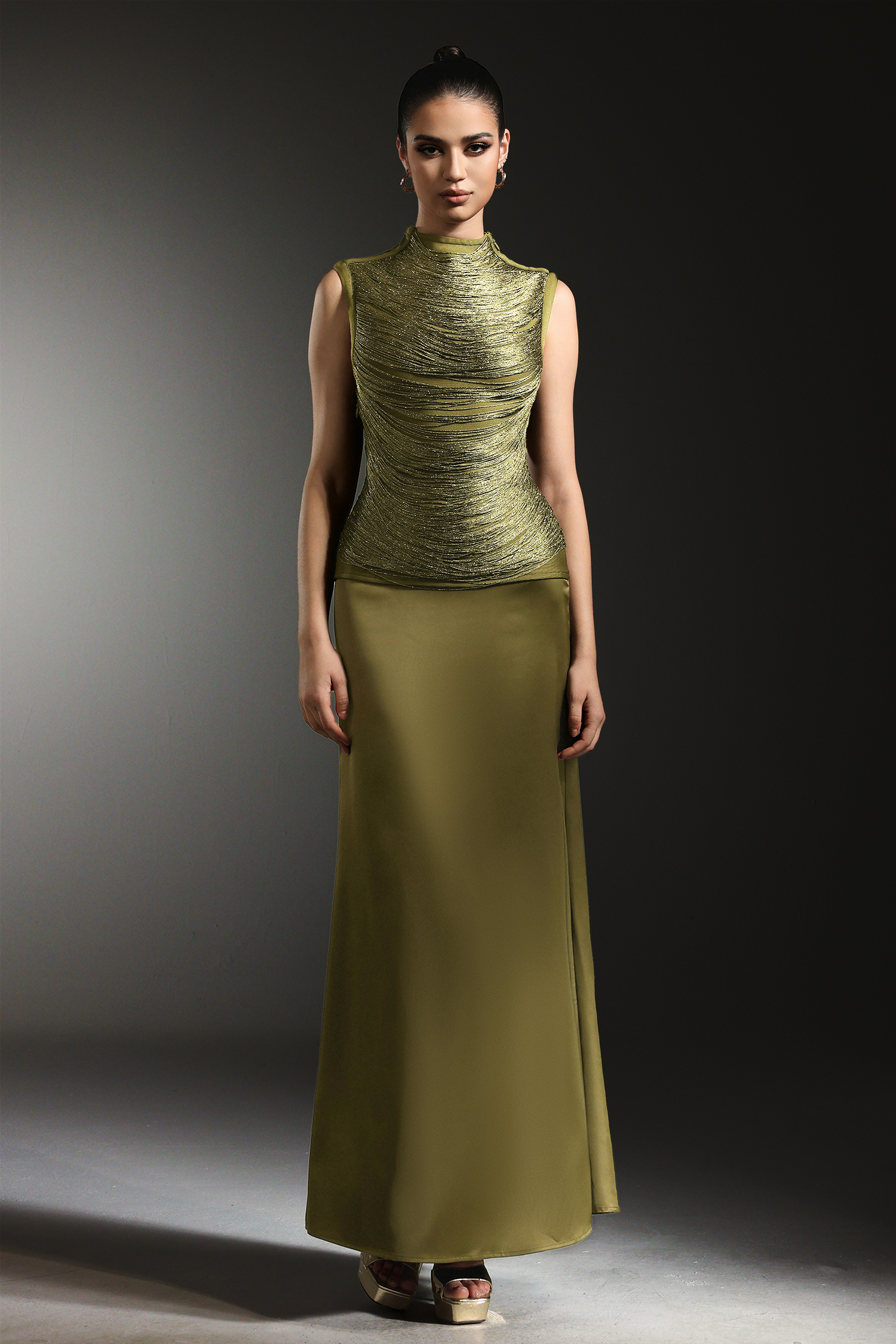 Siayh Sleeveless Tassels Bandage Maxi Two Piece Set