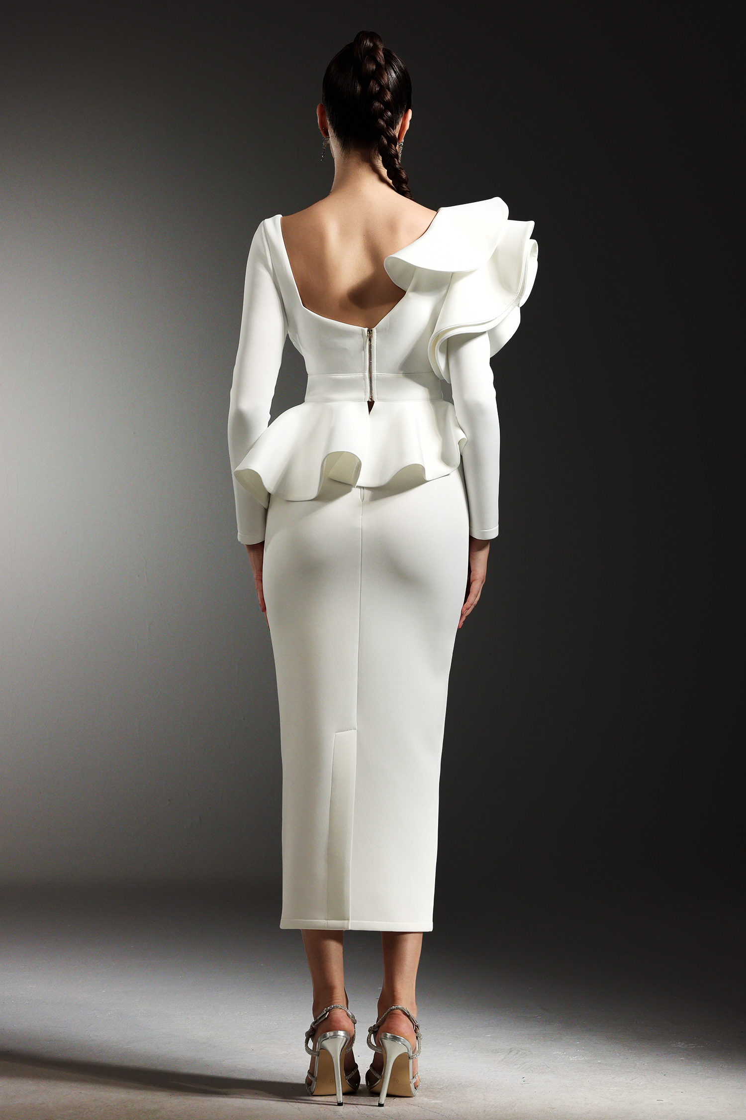 Faray Ruffled Long Sleeves  Maxi Dress