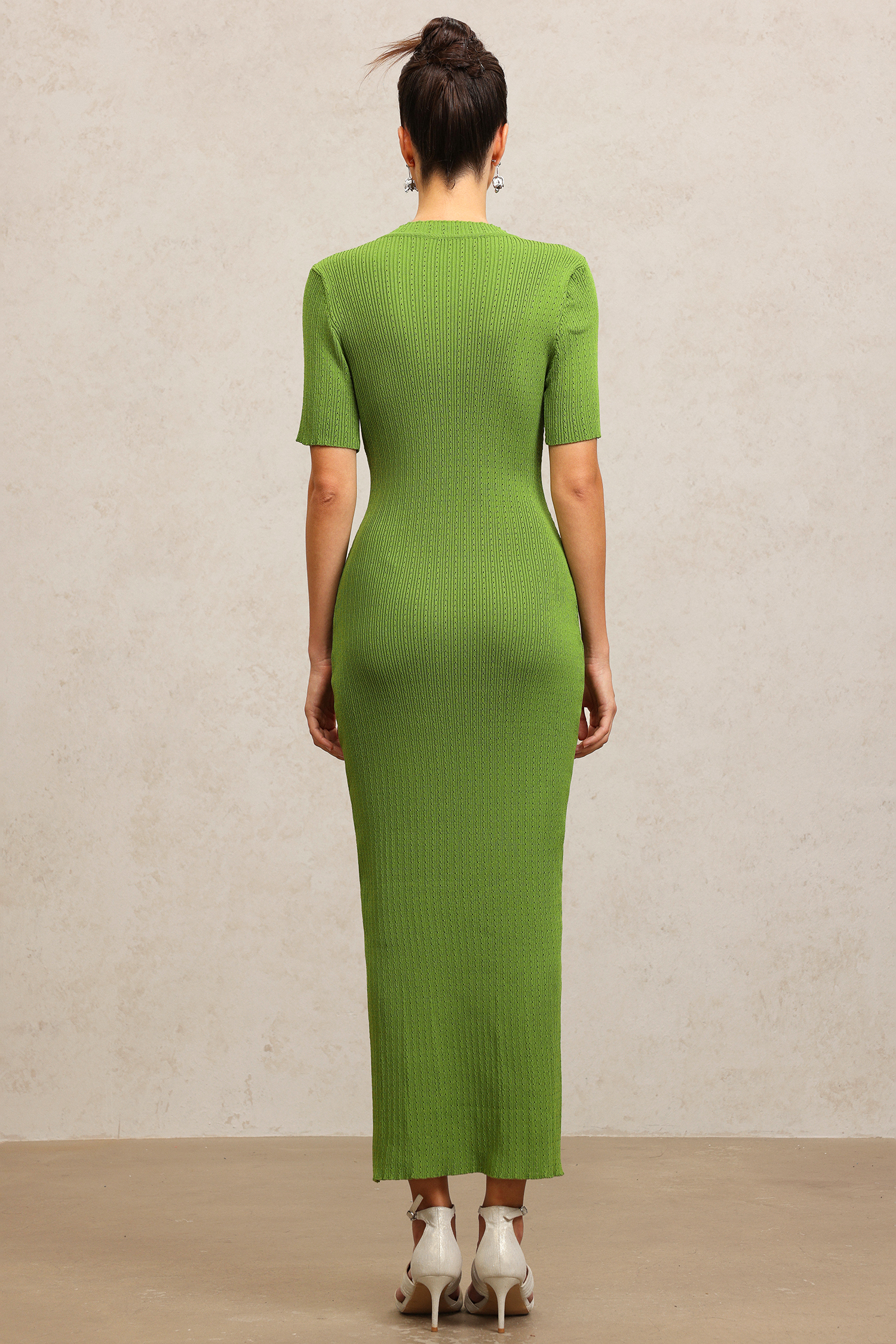 Eweny Round Neck Short Sleeves Maxi Dress